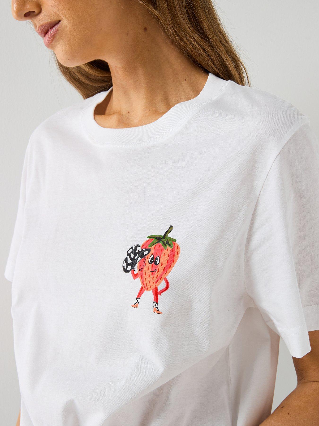 PS PAUL SMITH Womens Strawberry T-Shirt - White | Very