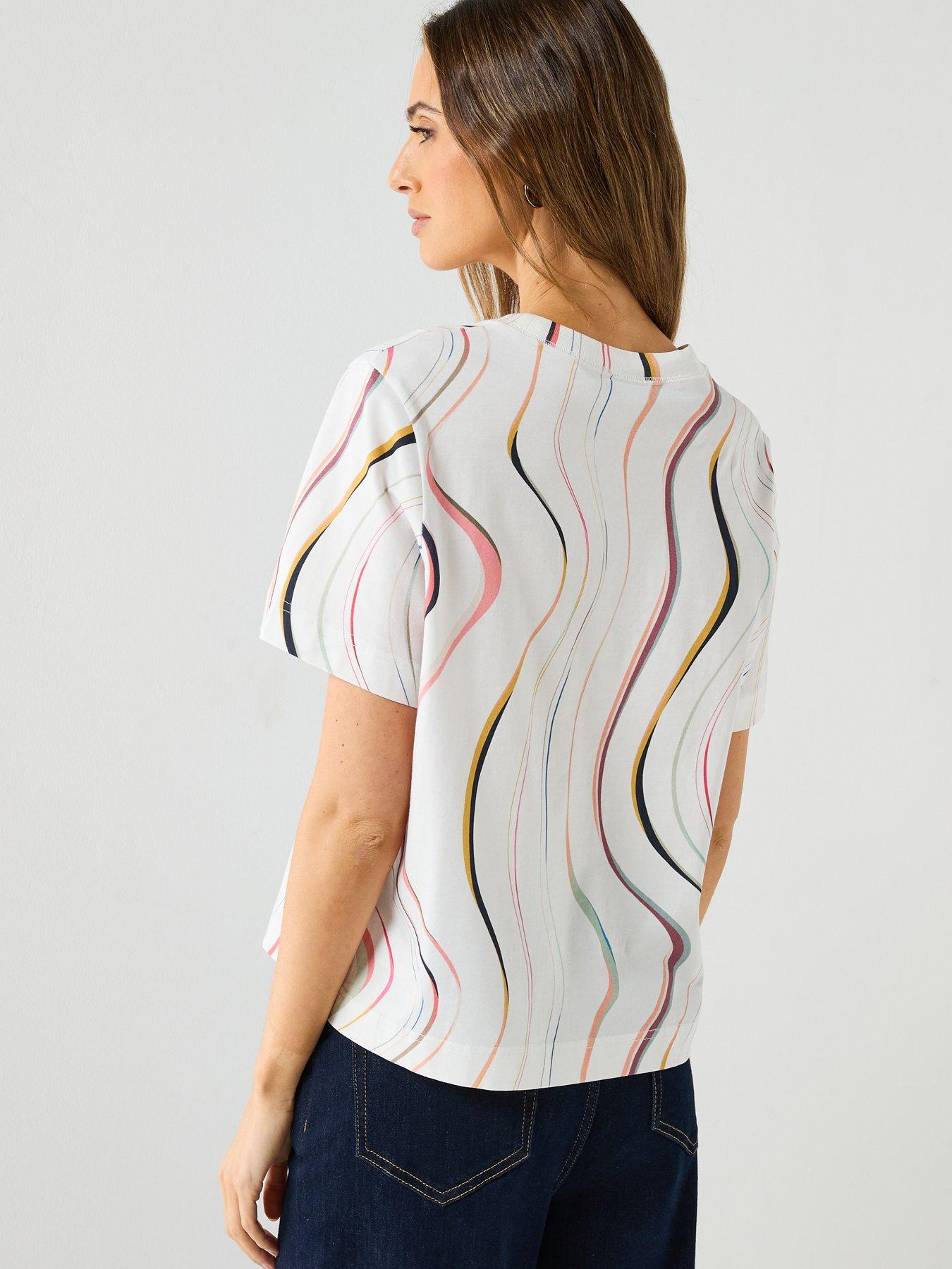 Image 2 of 5 of PS PAUL SMITH Womens Swirl T-Shirt - White