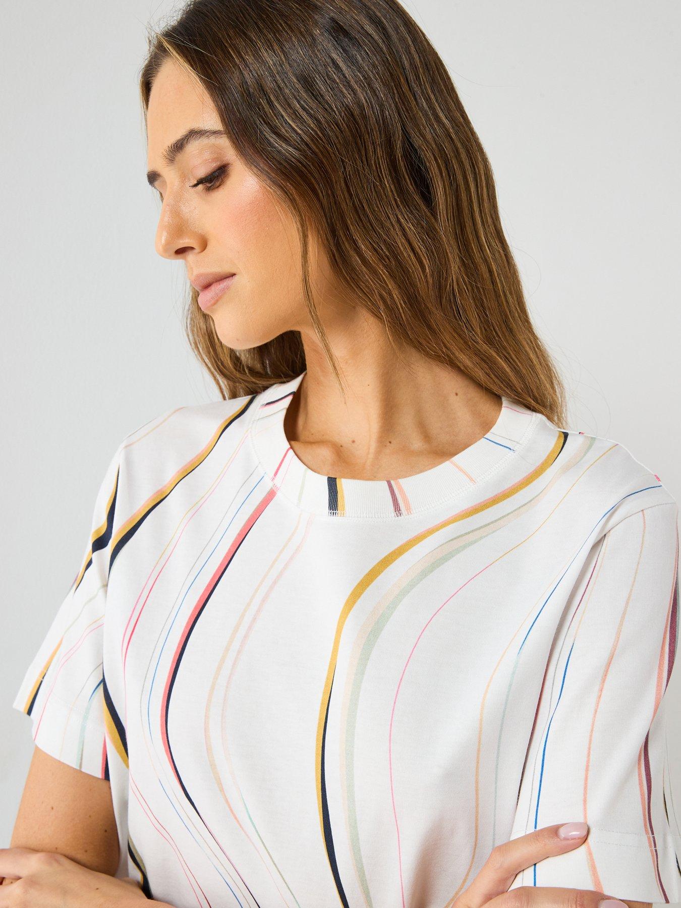 Image 4 of 5 of PS PAUL SMITH Womens Swirl T-Shirt - White
