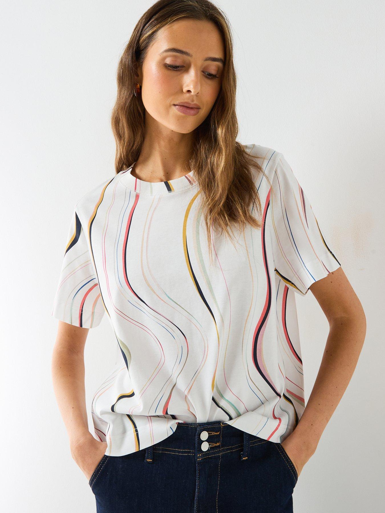 Image 5 of 5 of PS PAUL SMITH Womens Swirl T-Shirt - White