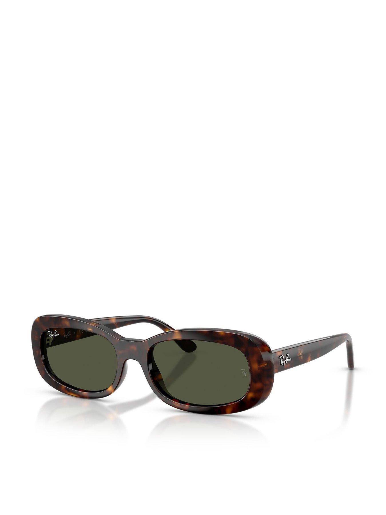 Ray-Ban Oval Sunglasses- Brown Havana