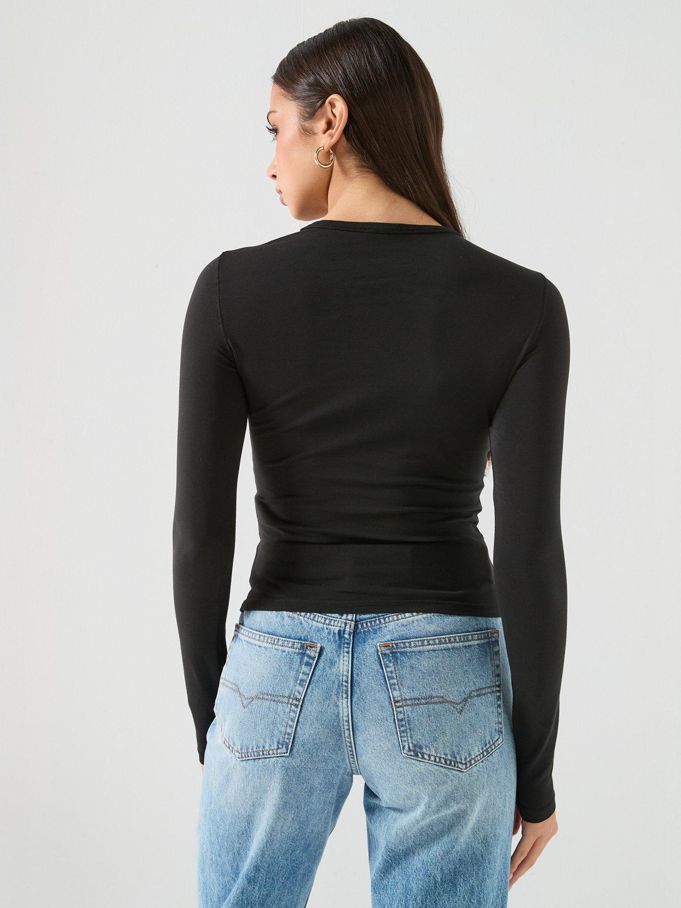 Image 2 of 6 of Diesel Long Sleeve T-Shirt - Black