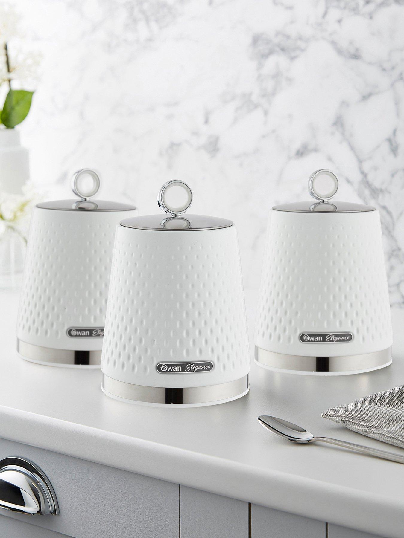Image 1 of 6 of Swan Elegance Set Of 3 Canisters