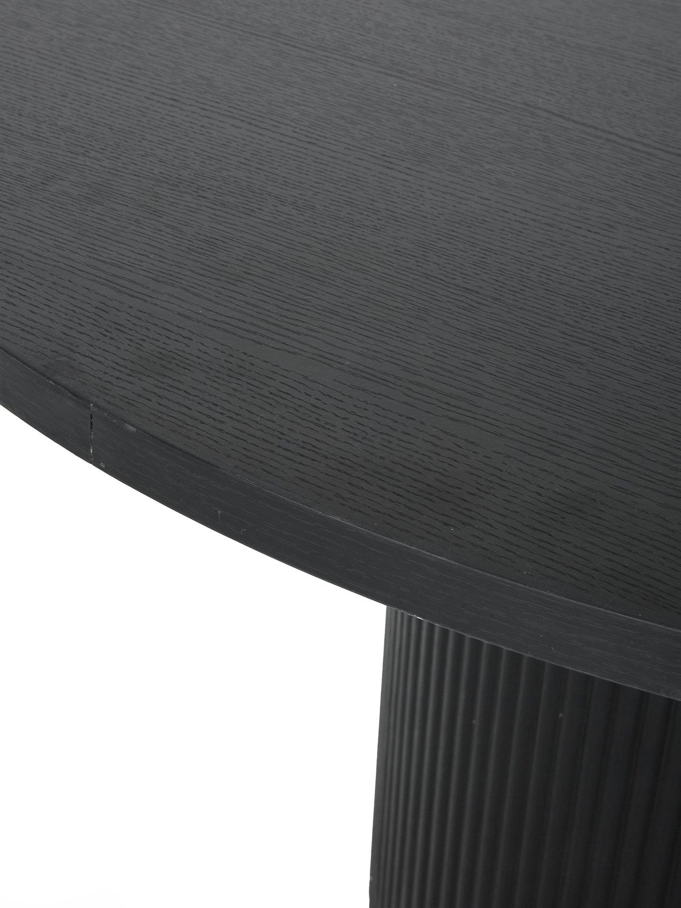 Image 4 of 7 of The Very Collection Carina Black 120cm Round Dining Table & 4 Nell Boucle Chairs