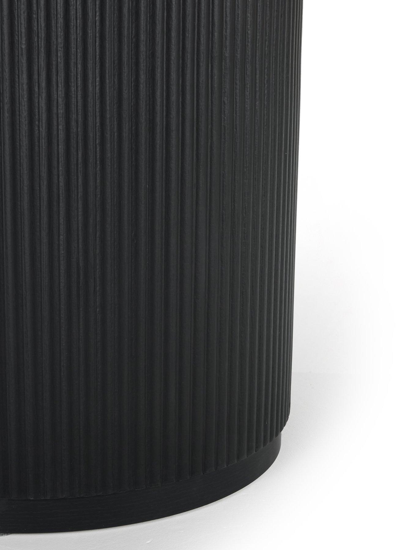 Image 5 of 7 of The Very Collection Carina Black 120cm Round Dining Table & 4 Nell Boucle Chairs