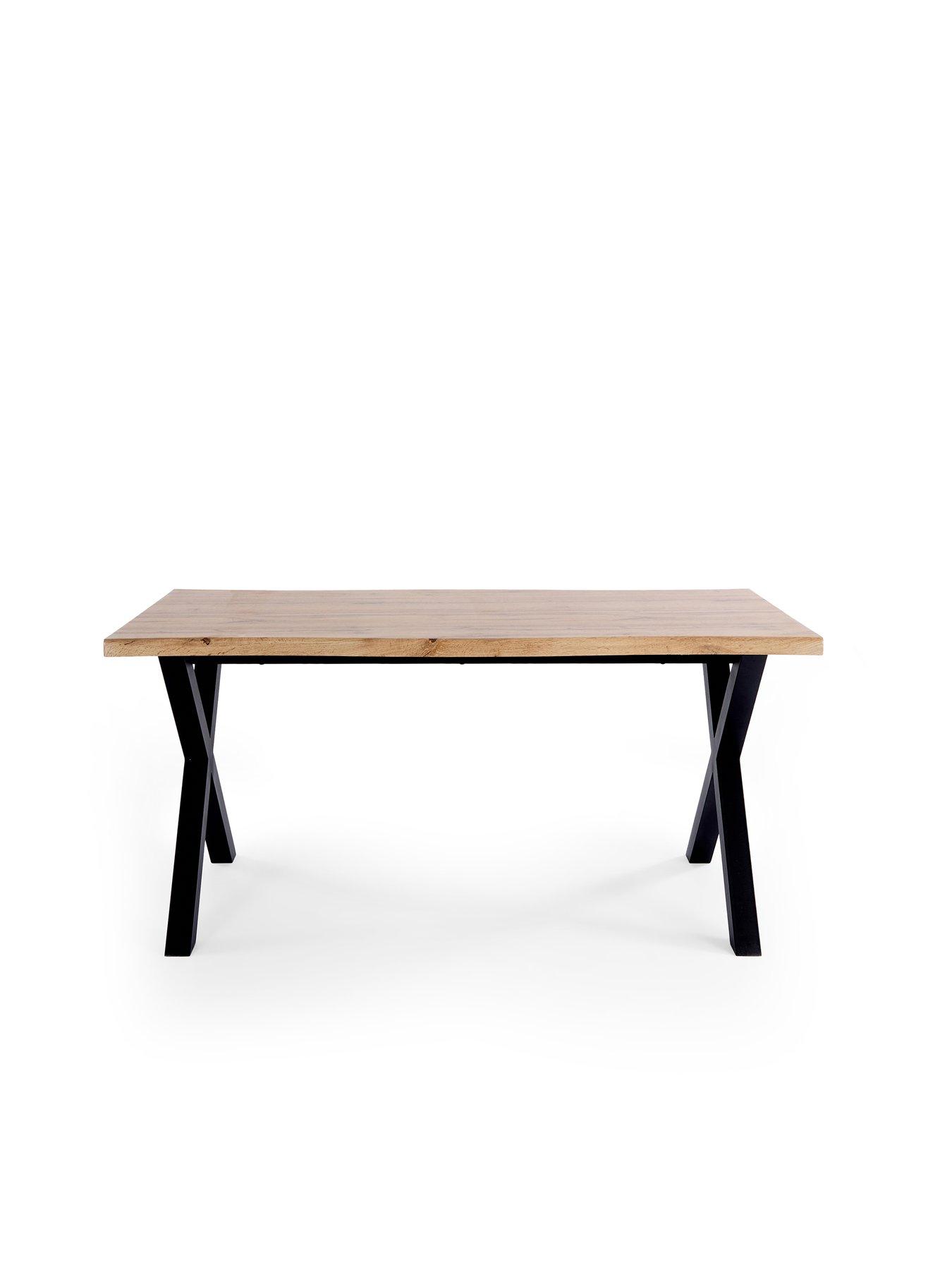 Image 3 of 6 of The Very Collection Mathers 160cm Dining Table &amp; 2 Mathers Dining Benches with Wavy Edge Detail -&nbsp;FSC&reg; Certified