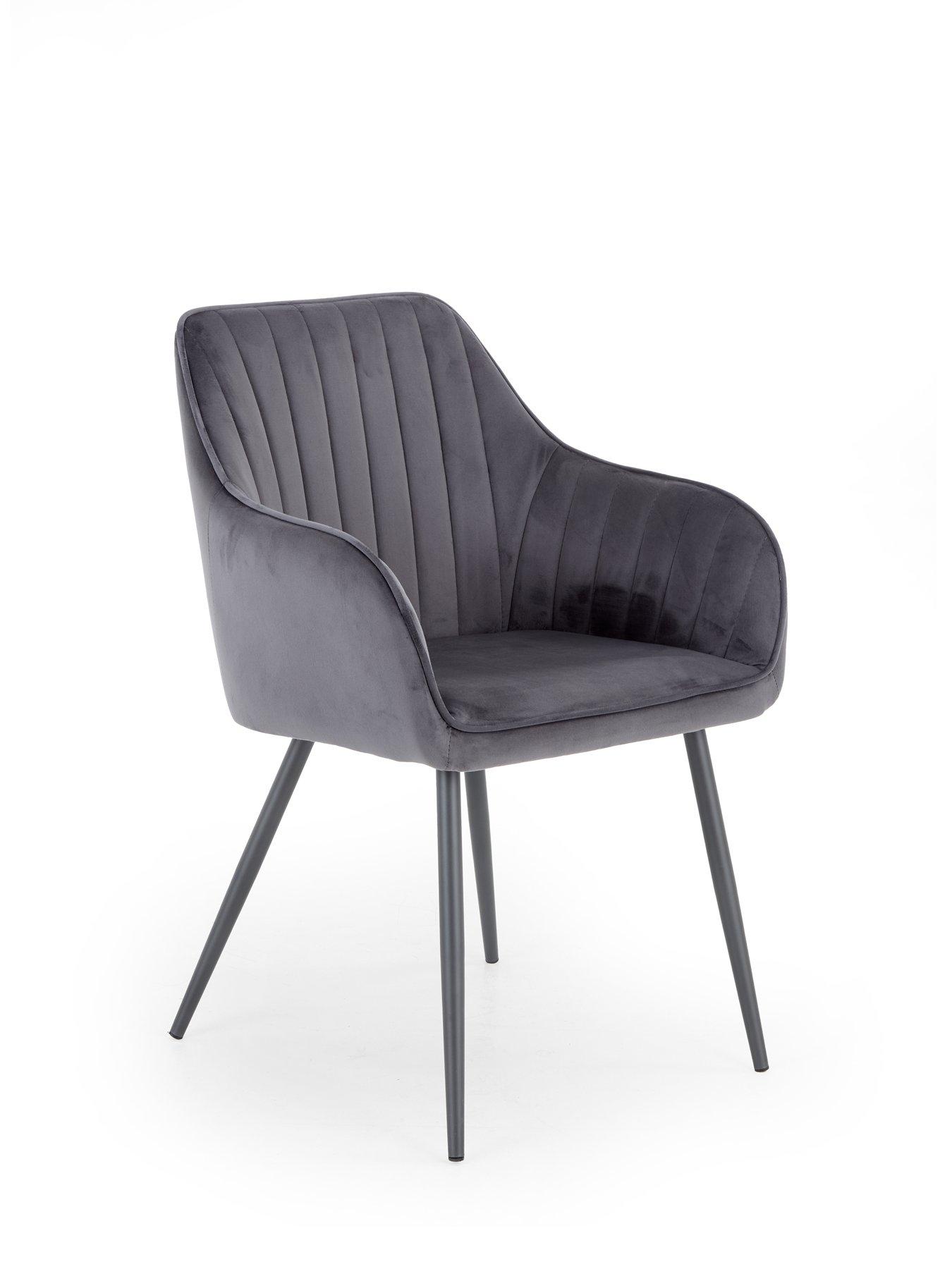 Image 5 of 6 of The Very Collection Mathers 160cm Dining Table with Wavy Edge Detail &amp; 4 Alisha Charcoal Dining Chairs - FSC&reg; Certified