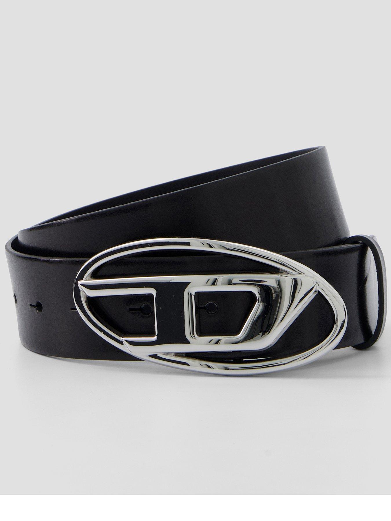 Diesel Leather Belt, Black, Size 90, Women
