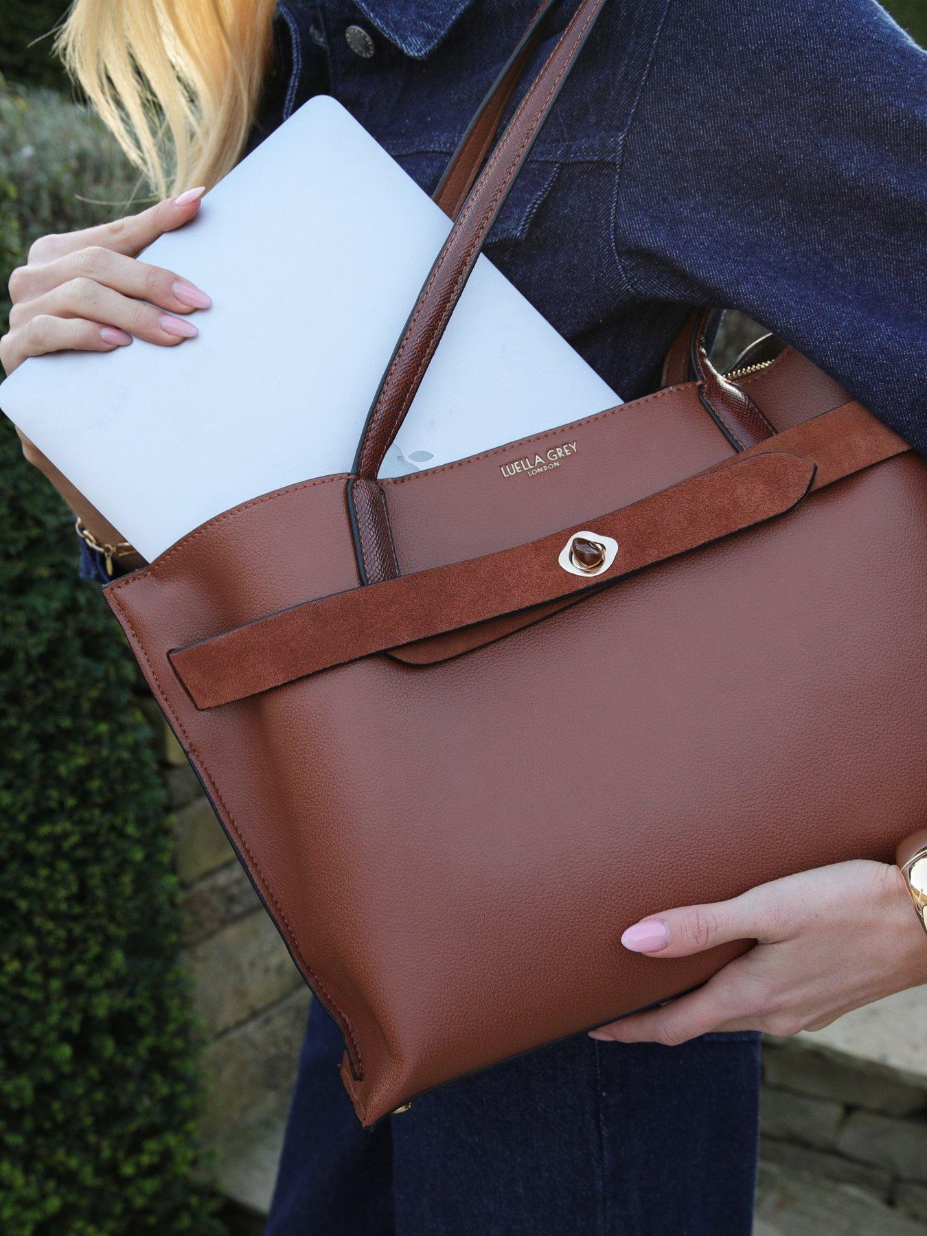 Luella Grey Oriana Laptop Tote - Conker