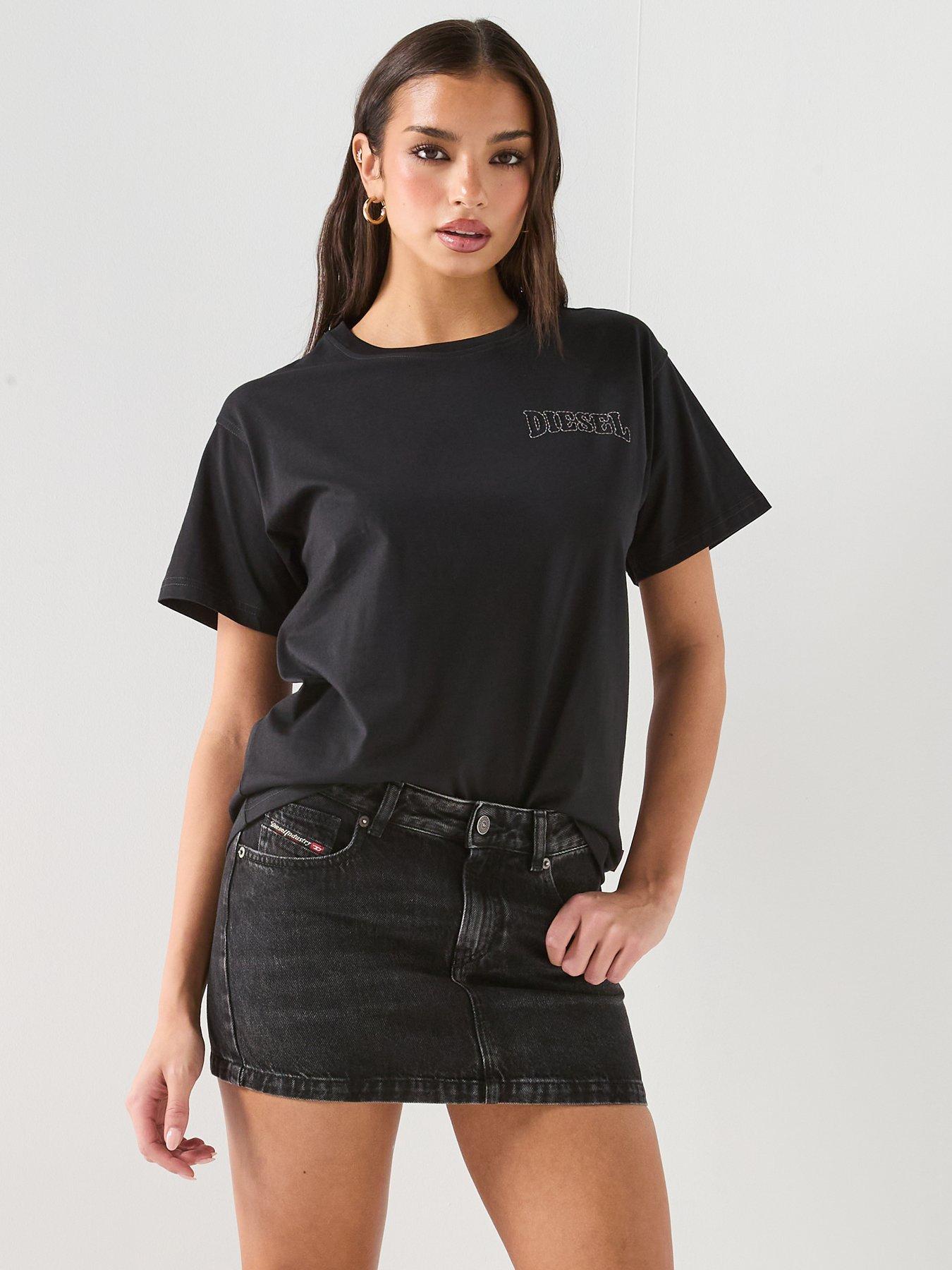 Image 6 of 6 of Diesel De-Ron Denim Skirt - Black