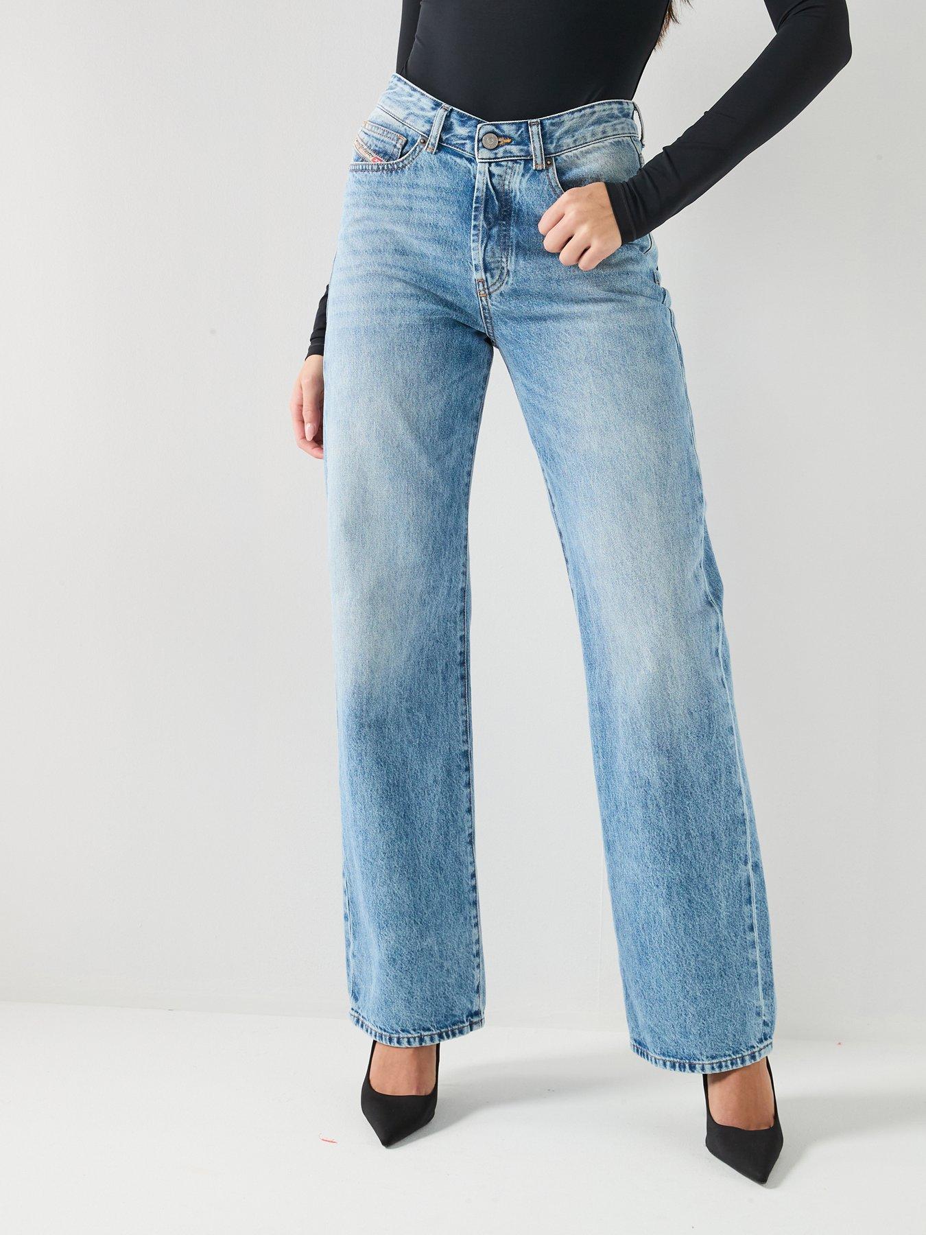Diesel 1971 D-Sent High Waisted Straight Leg Regular Jeans - Light Blue