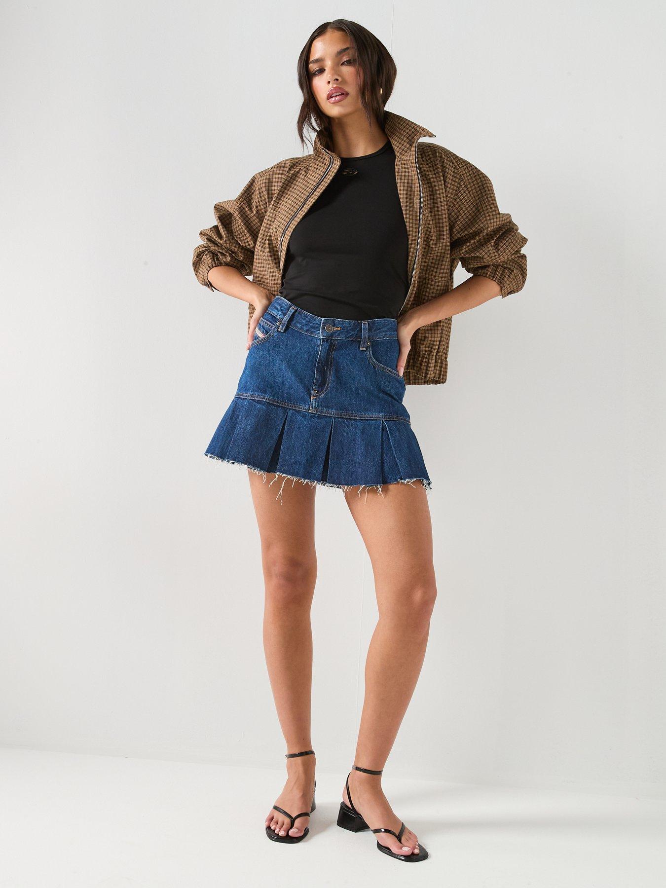 Image 3 of 6 of Diesel De-Reen Denim Skirt - Dark Blue