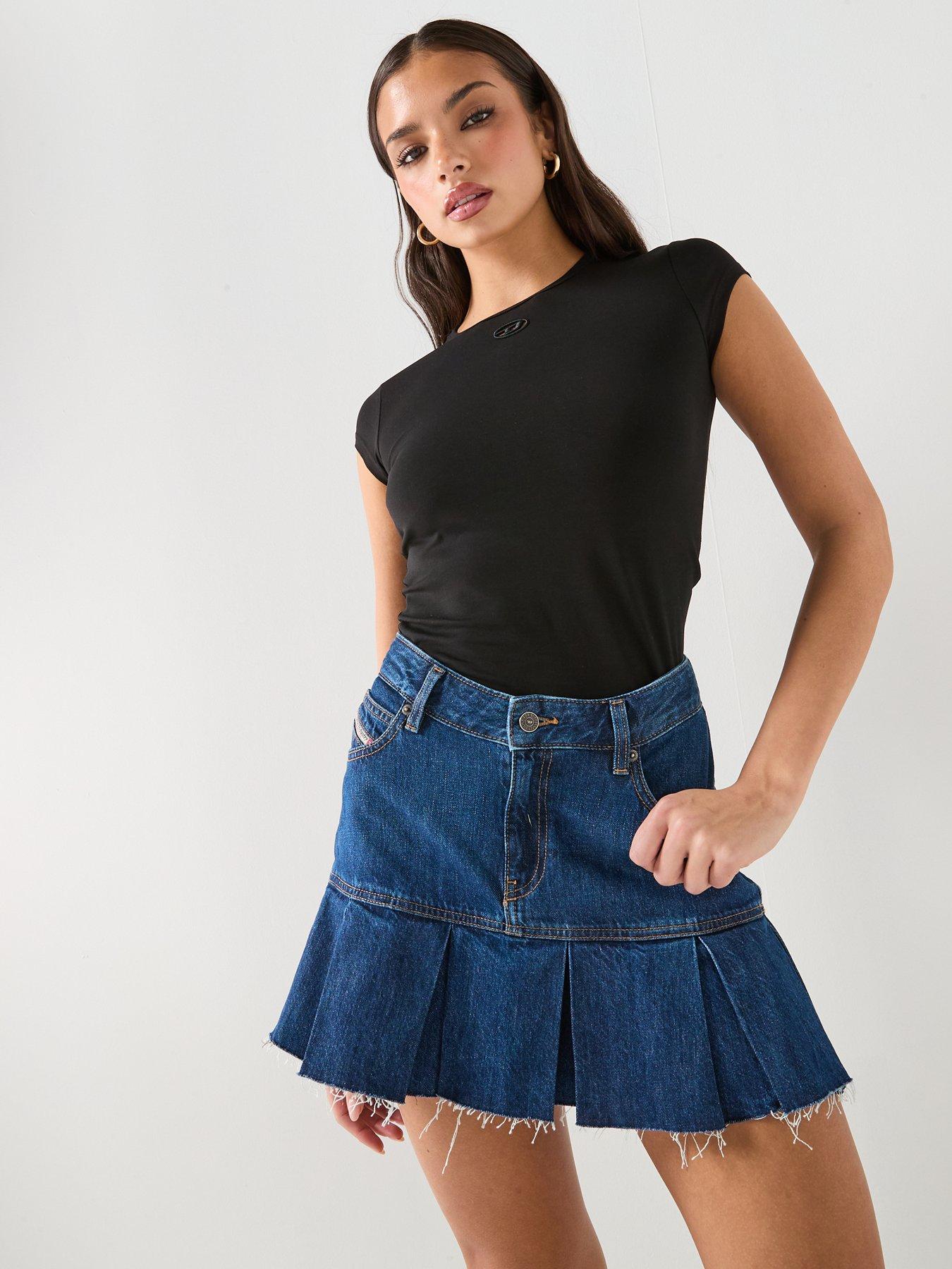 Image 6 of 6 of Diesel De-Reen Denim Skirt - Dark Blue