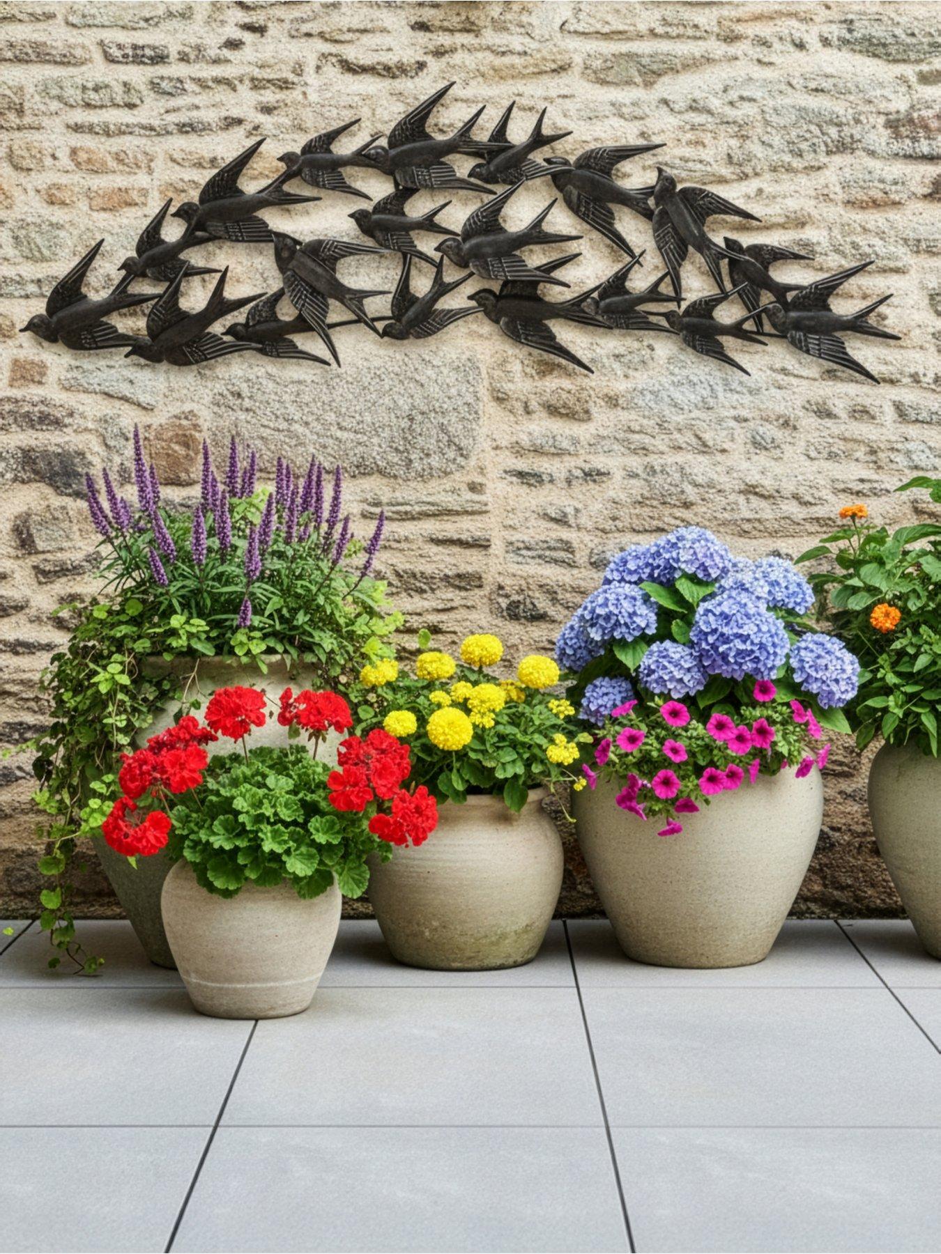 Heaven Sends Swallow Formation Metal Wall Art