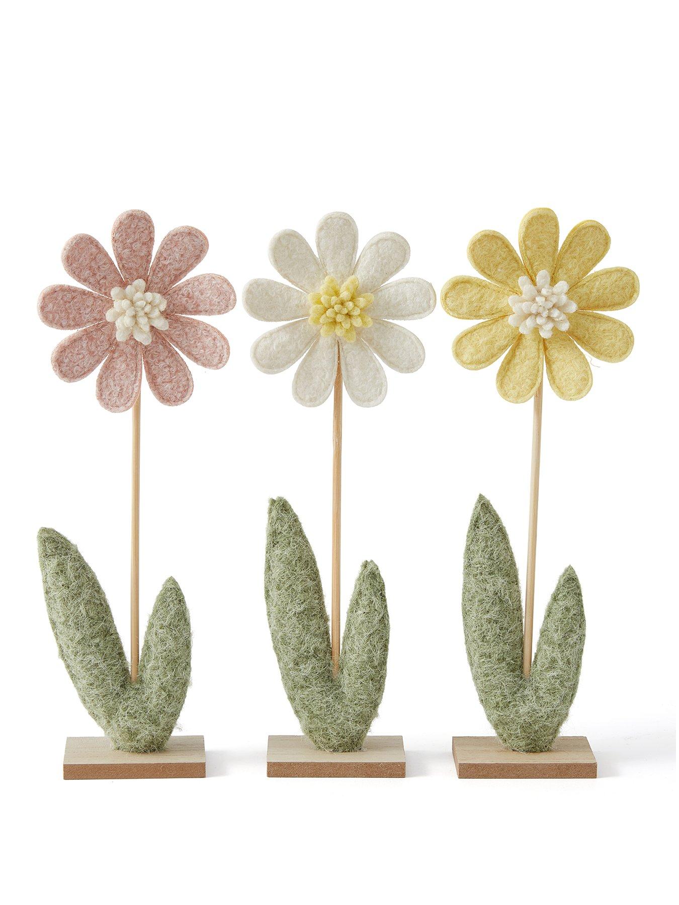 Image 2 of 6 of Heaven Sends Felt Flowers Set Of 3