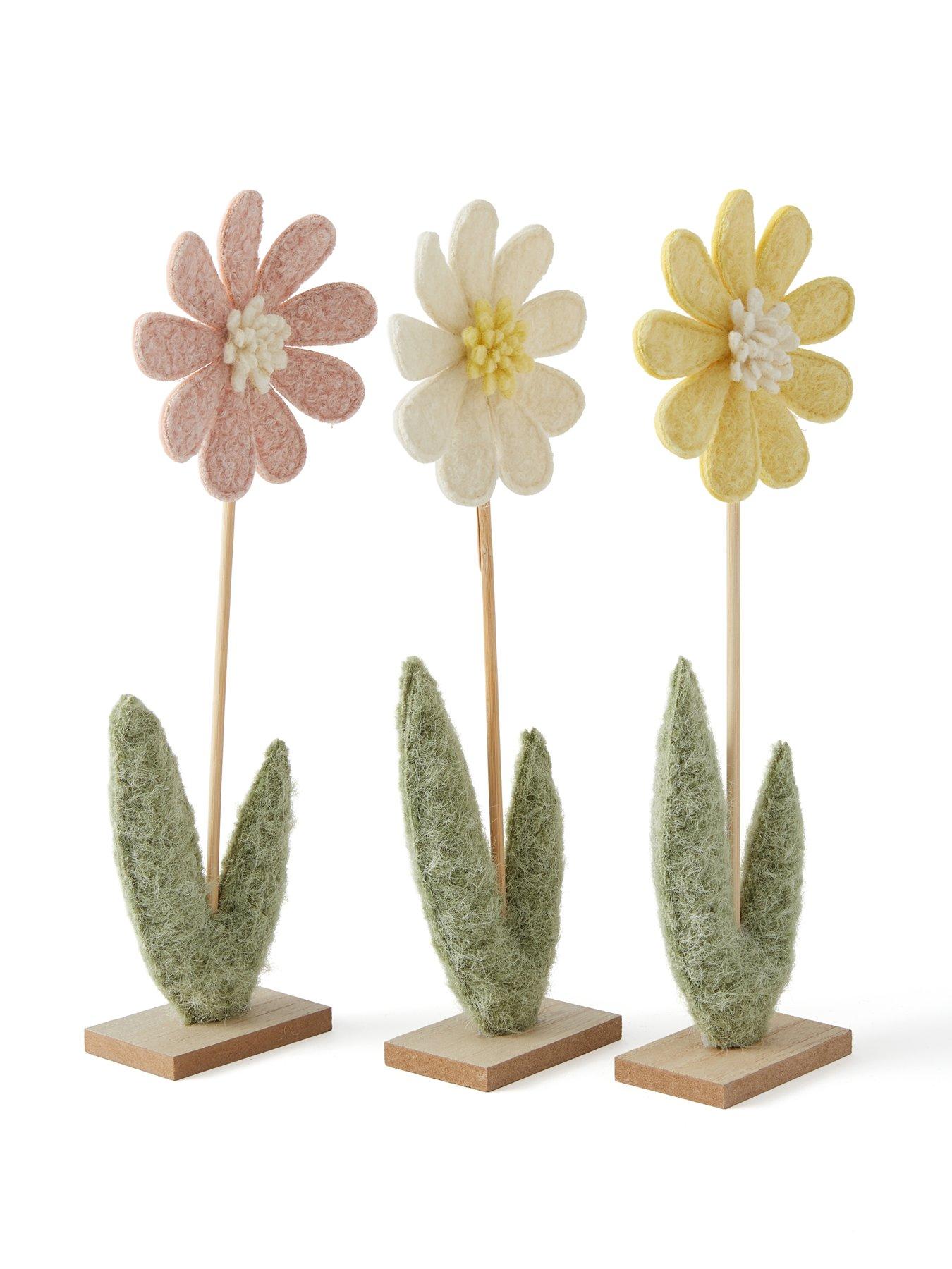 Image 3 of 6 of Heaven Sends Felt Flowers Set Of 3