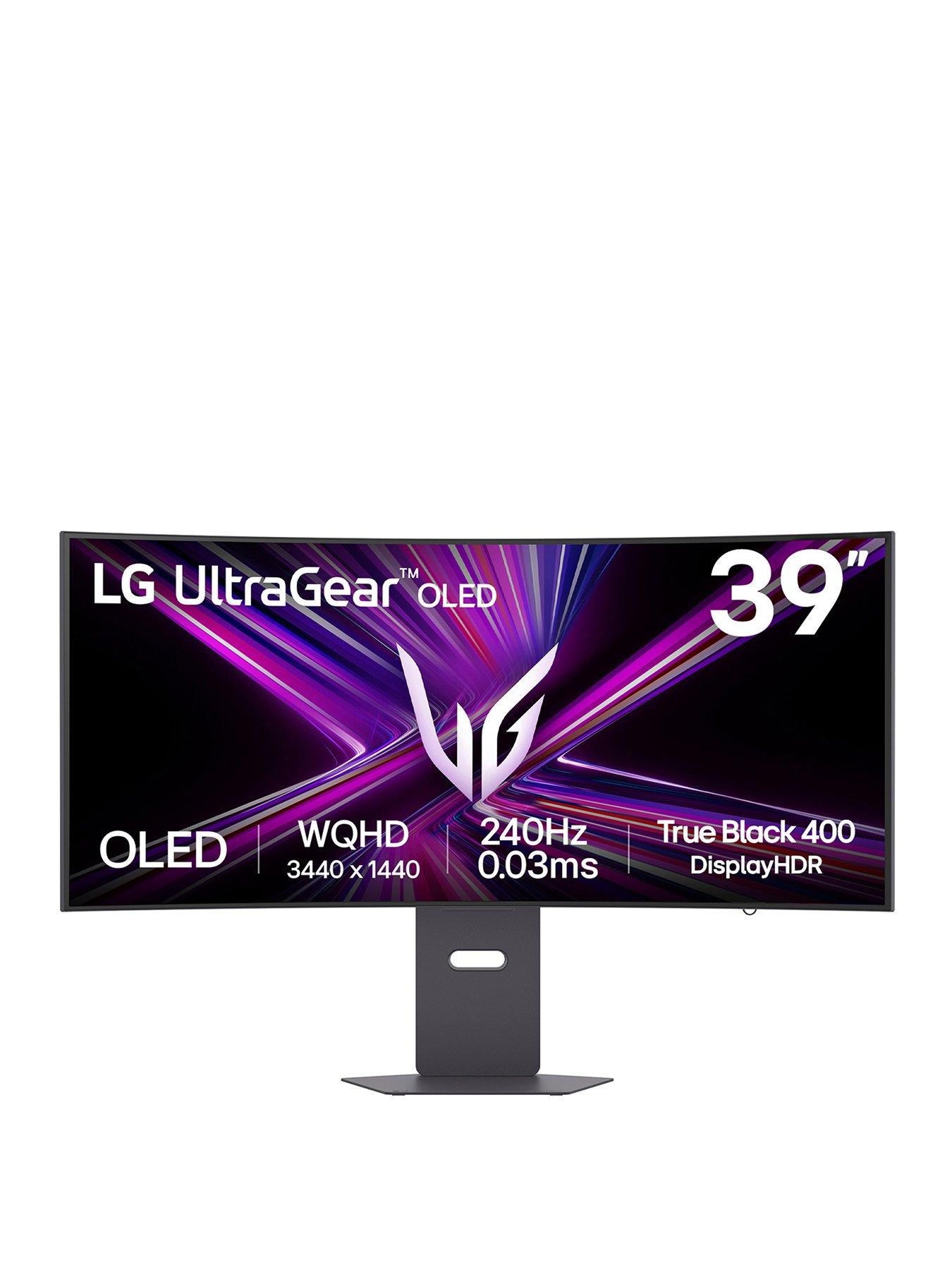 LG 39in OLED QHD 240Hz Gaming Monitor with USB-C, Speakers  &  Height Adjustable Stand