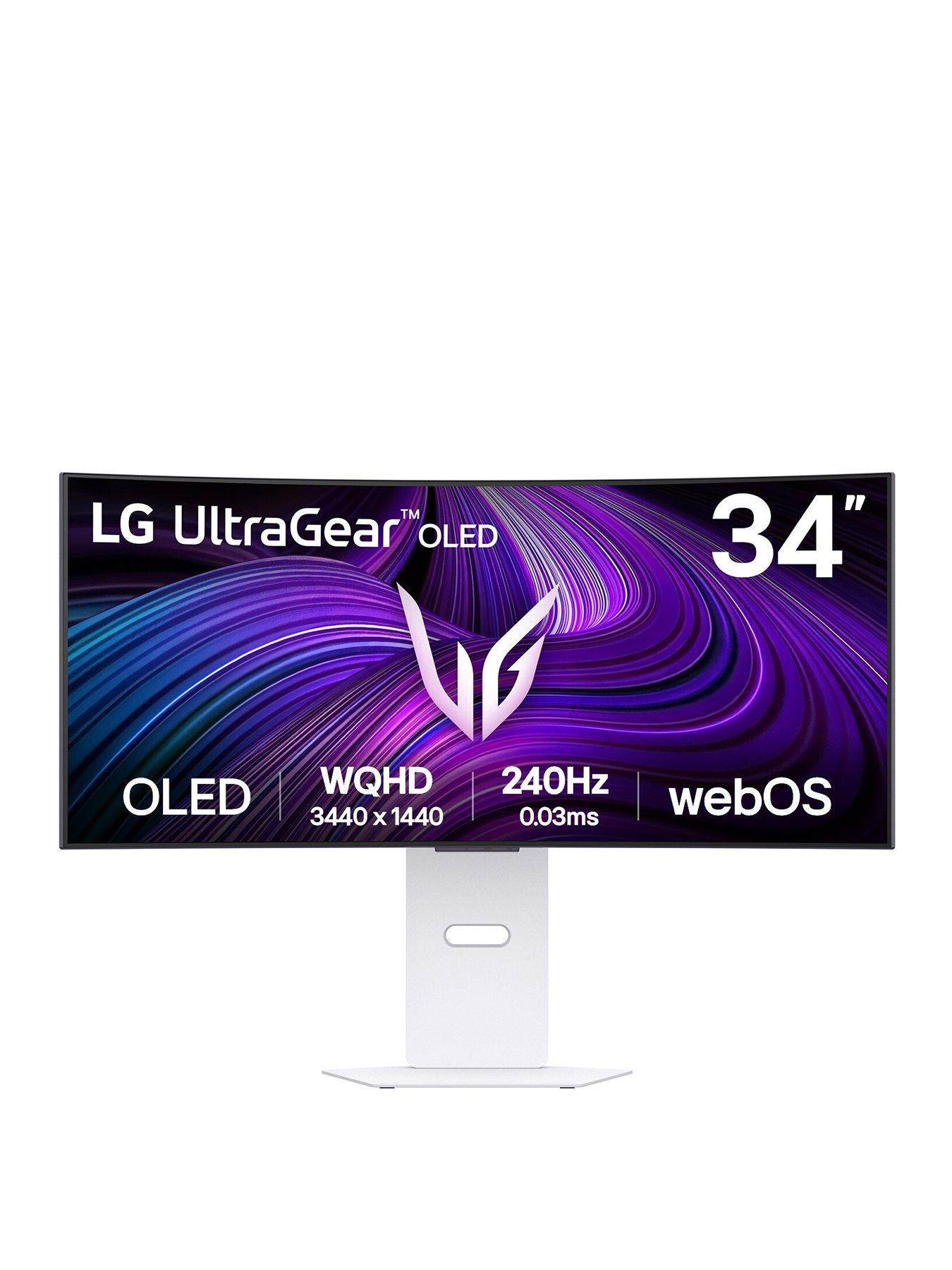 LG 34in UltraGear OLED WQHD 240Hz 0.03ms G-Sync Compatible 800R Curved Gaming Monitor with webOS