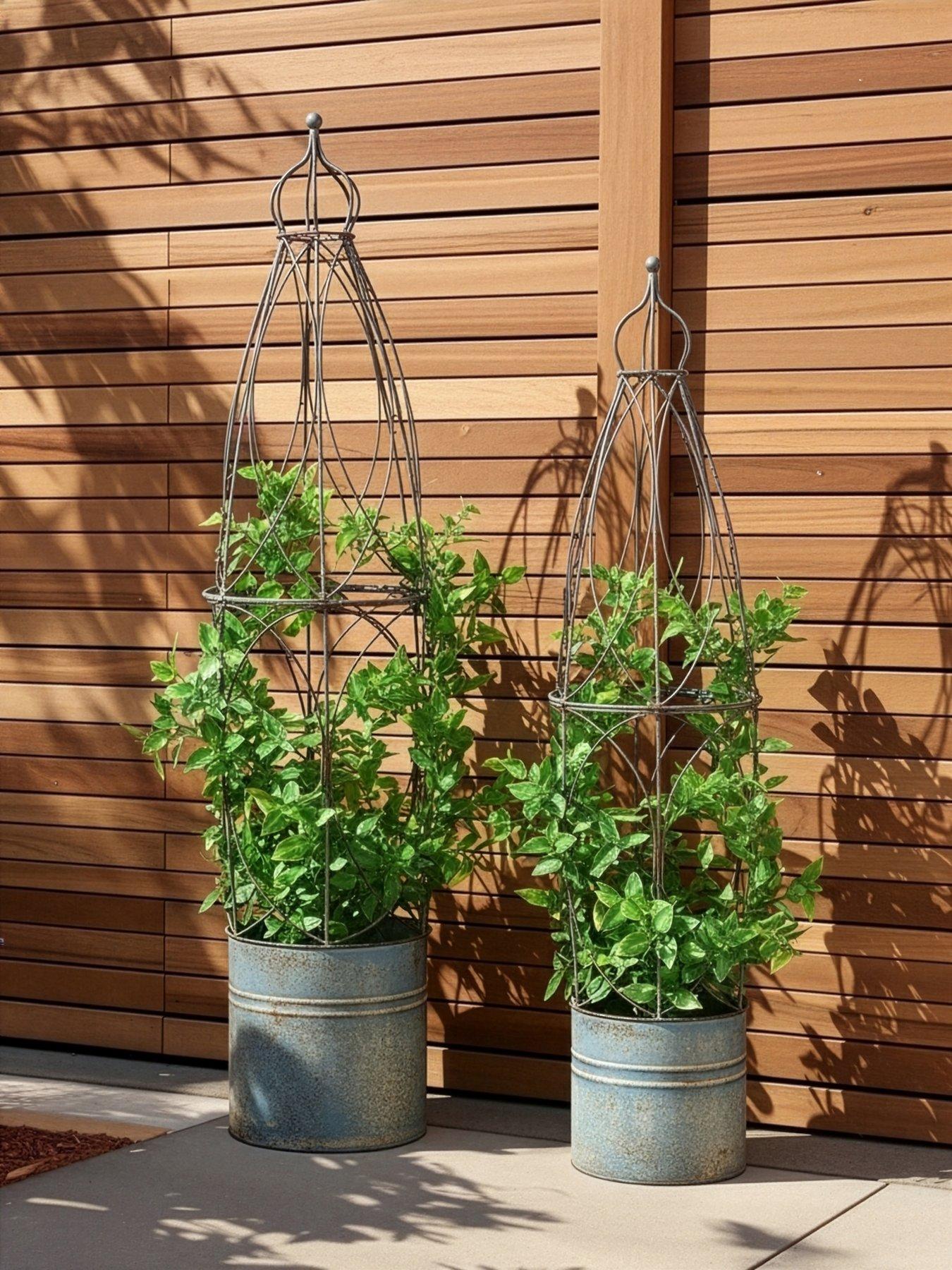 Heaven Sends Metal Cage Pot Holders Set Of 2