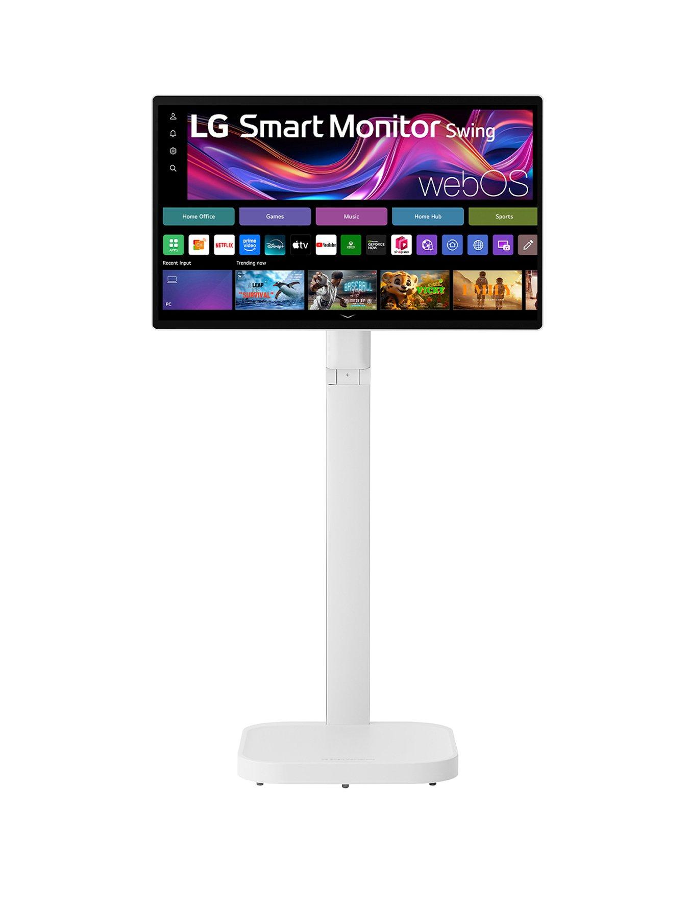 LG 32' Smart Monitor Swing, 4K IPS Touch Display, Adjustable Stand with Wheels, webOS, White