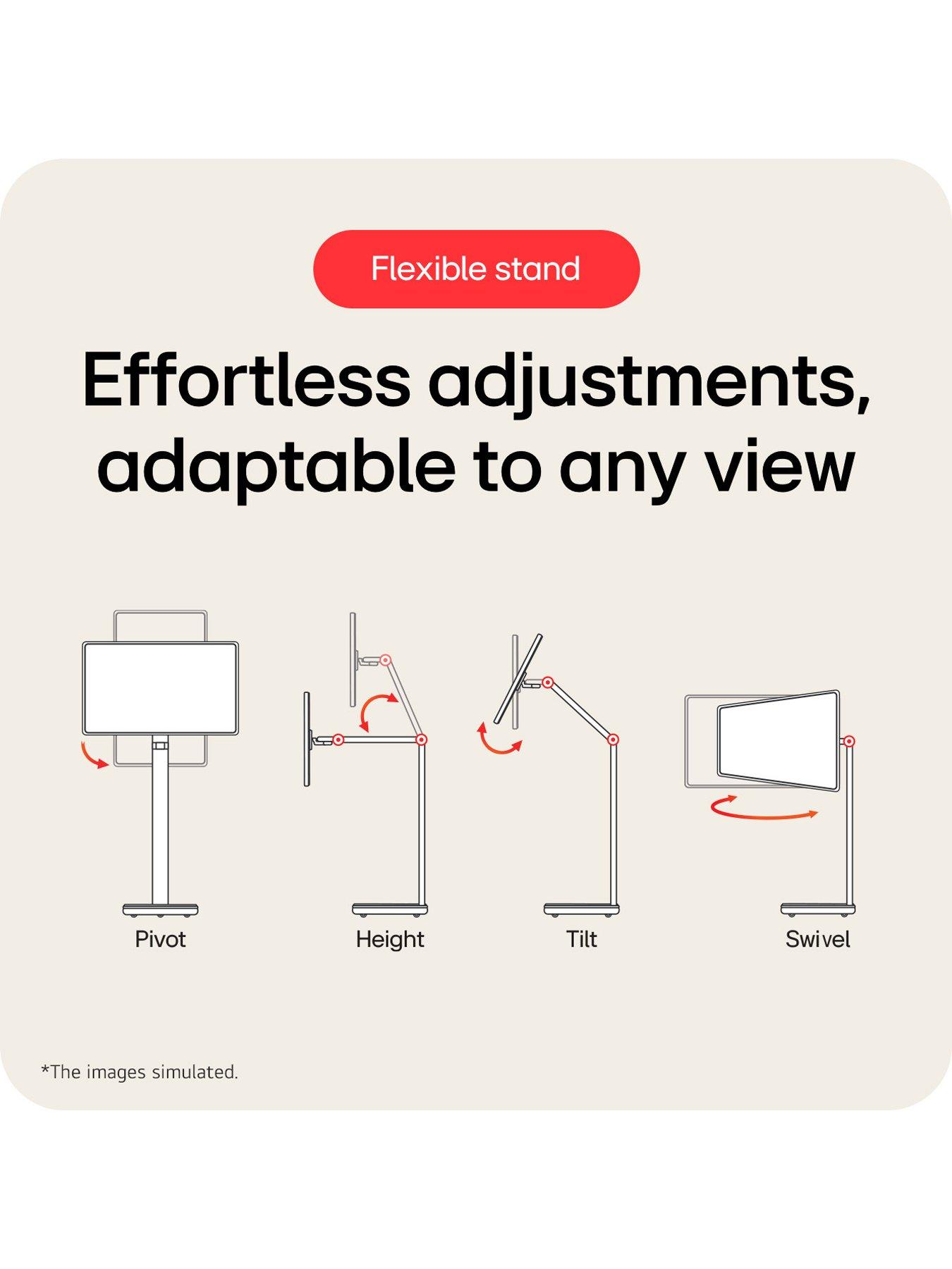 LG 32' Smart Monitor Swing, 4K IPS Touch Display, Adjustable Stand with ...