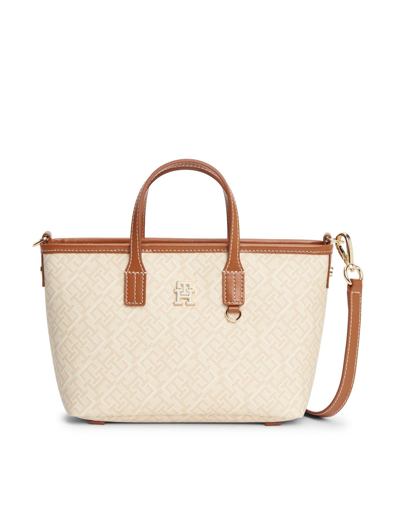 Image 1 of 4 of Tommy Hilfiger TH Monoplay Crossbody Tote Bag - Beige