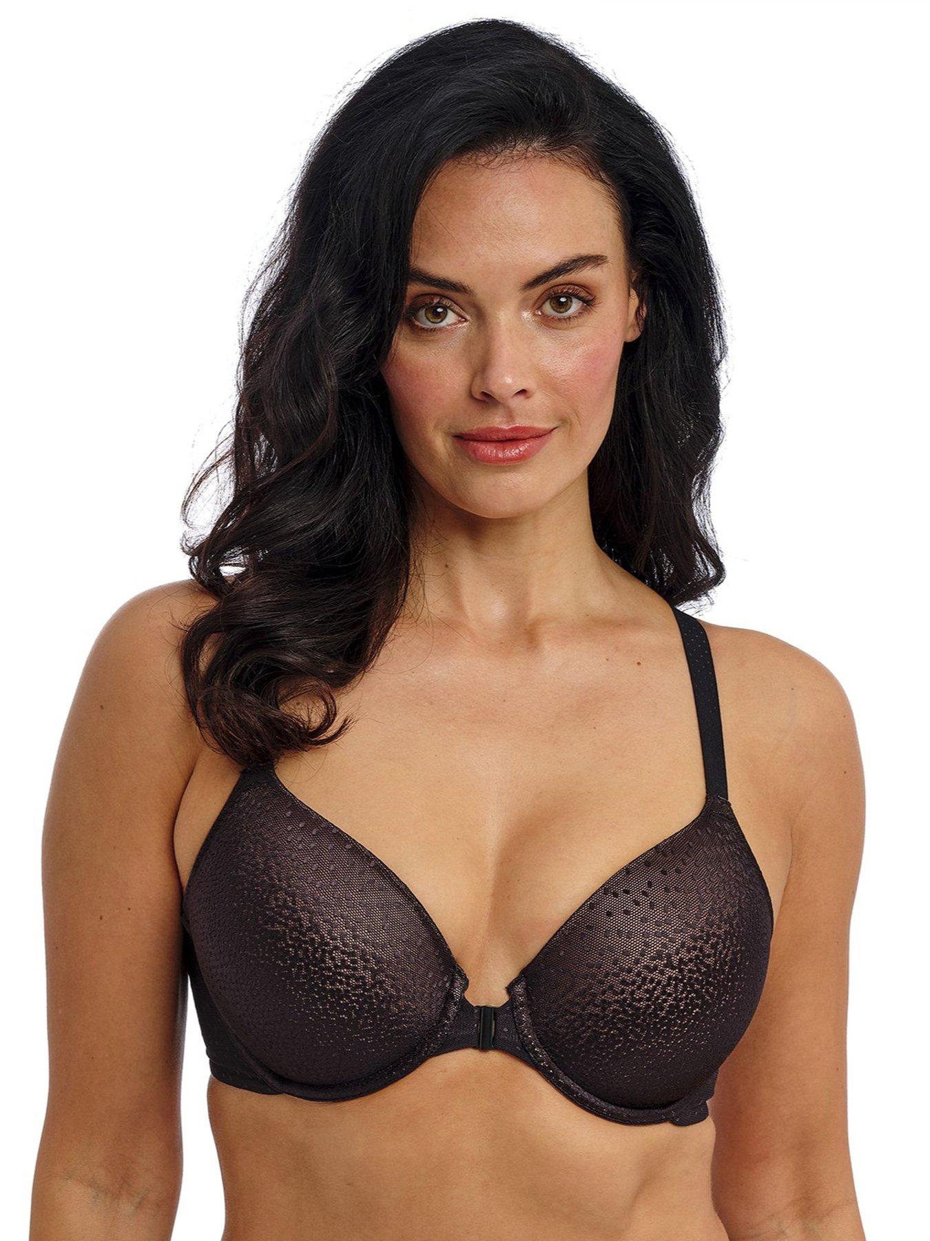 Wacoal Back Appeal Underwire Front Fastener Bra, Black, Size 38E, Women