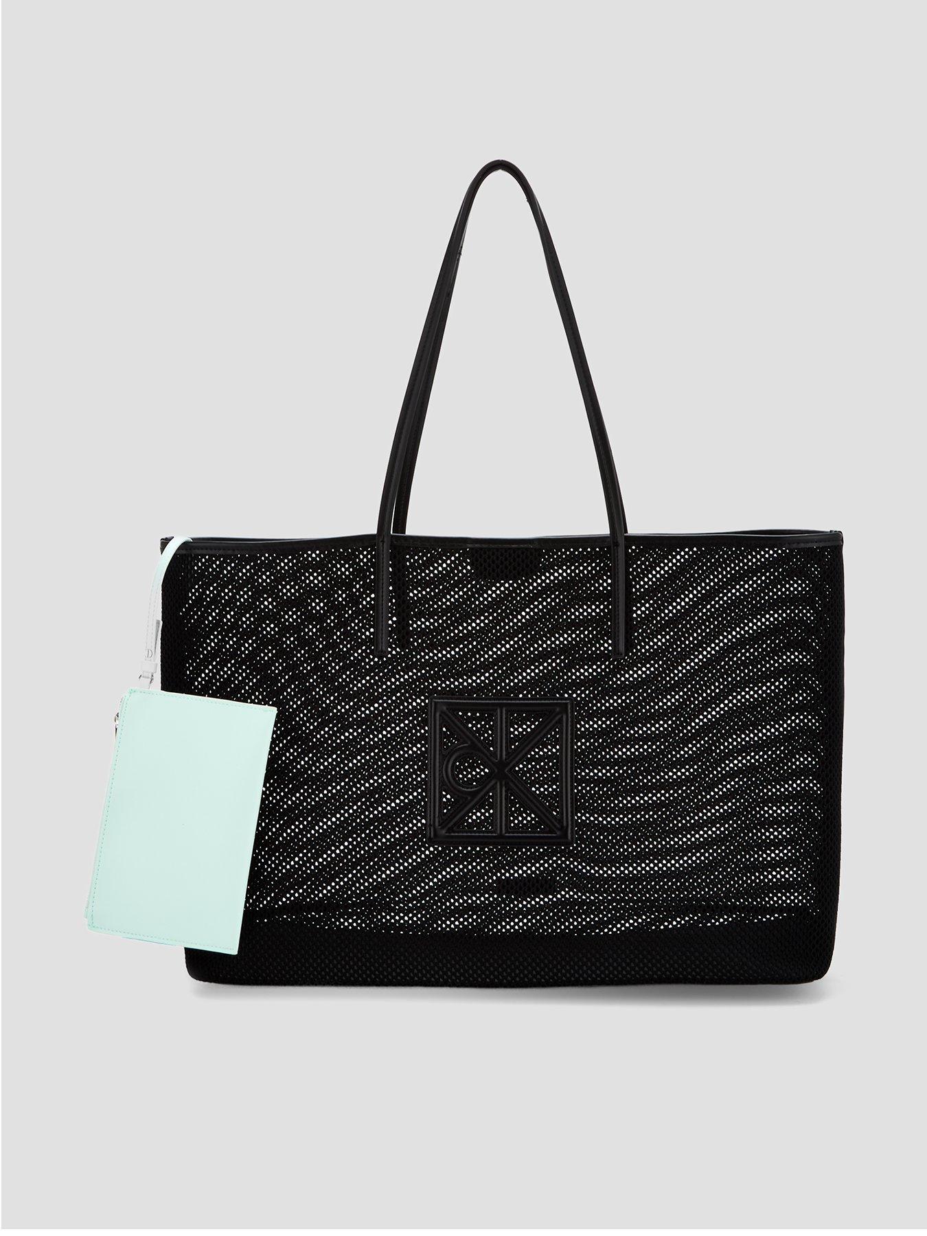 Calvin Klein: Emblem Mesh XL Tote - Black