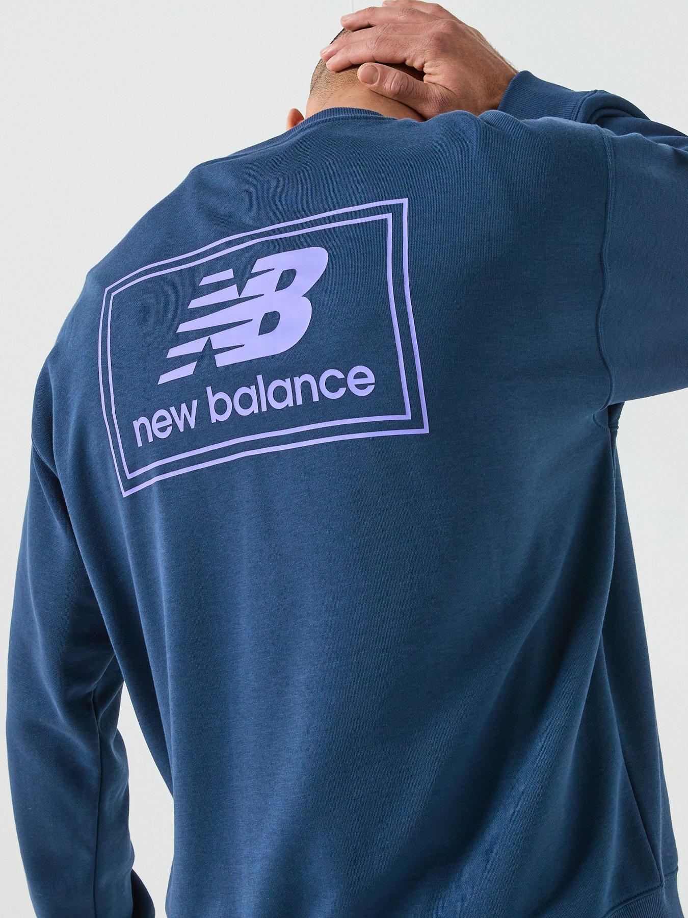 Image 5 of 6 of New Balance Mens Woven Label Crew - Blue