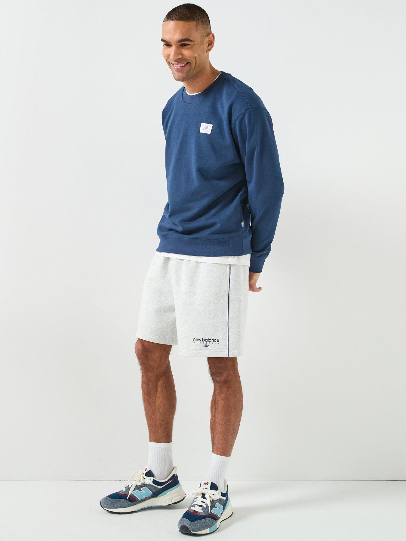 Image 6 of 6 of New Balance Mens Woven Label Crew - Blue