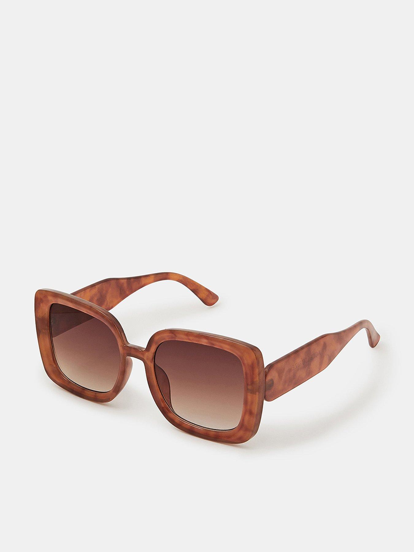 Image 1 of 3 of Accessorize Retro Oversized Square Sunglasses