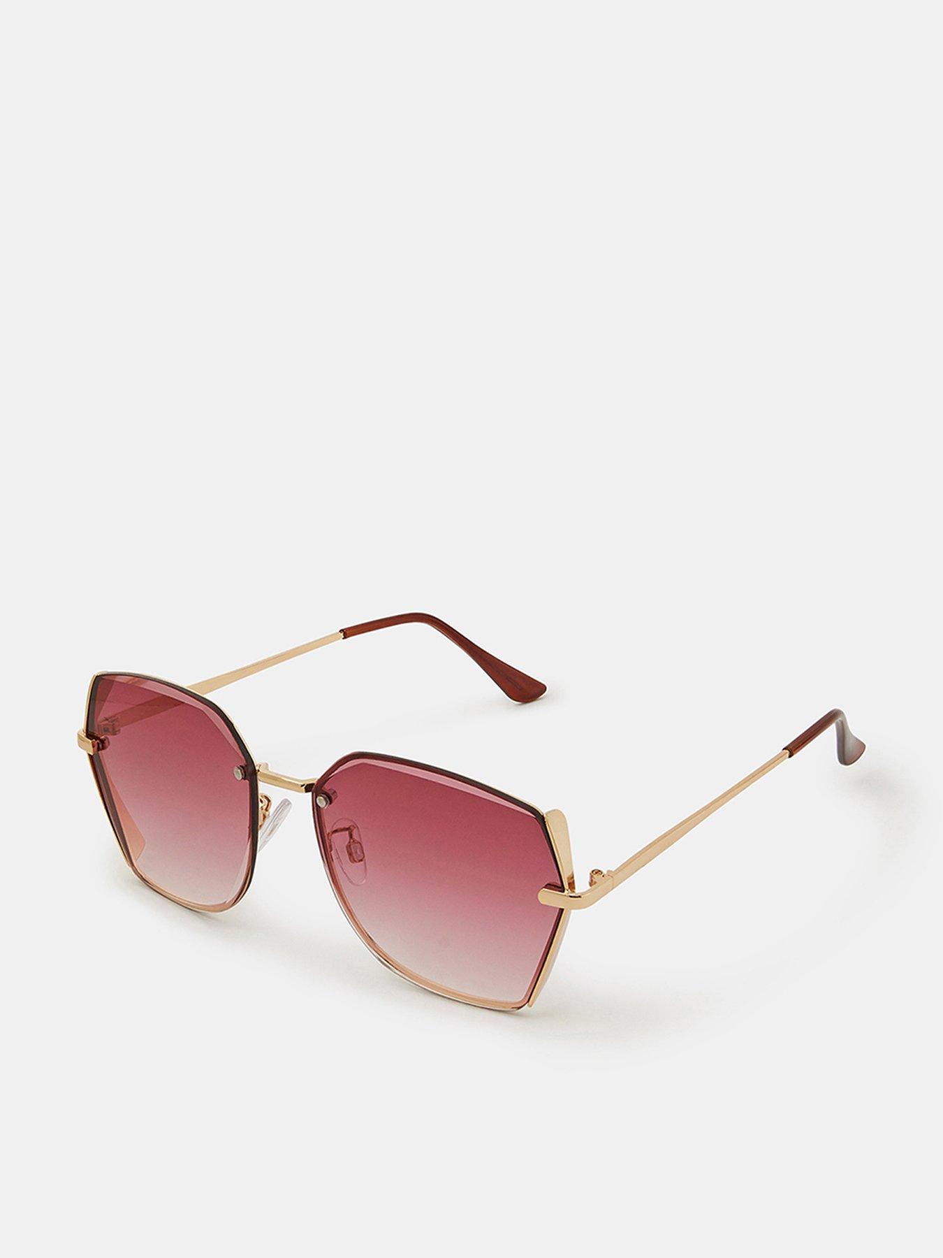 Accessorize Geometric Metal Sunglasses