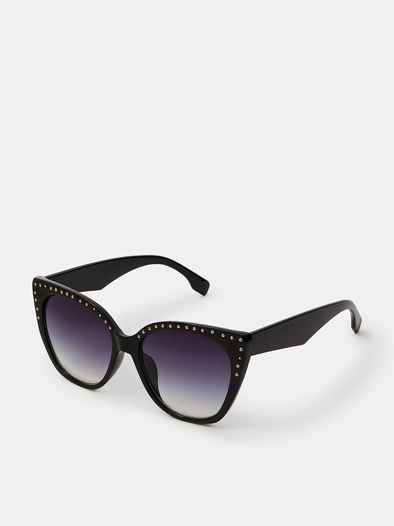 Image 1 of 3 of Accessorize Studded Cat Eye Sunglasses