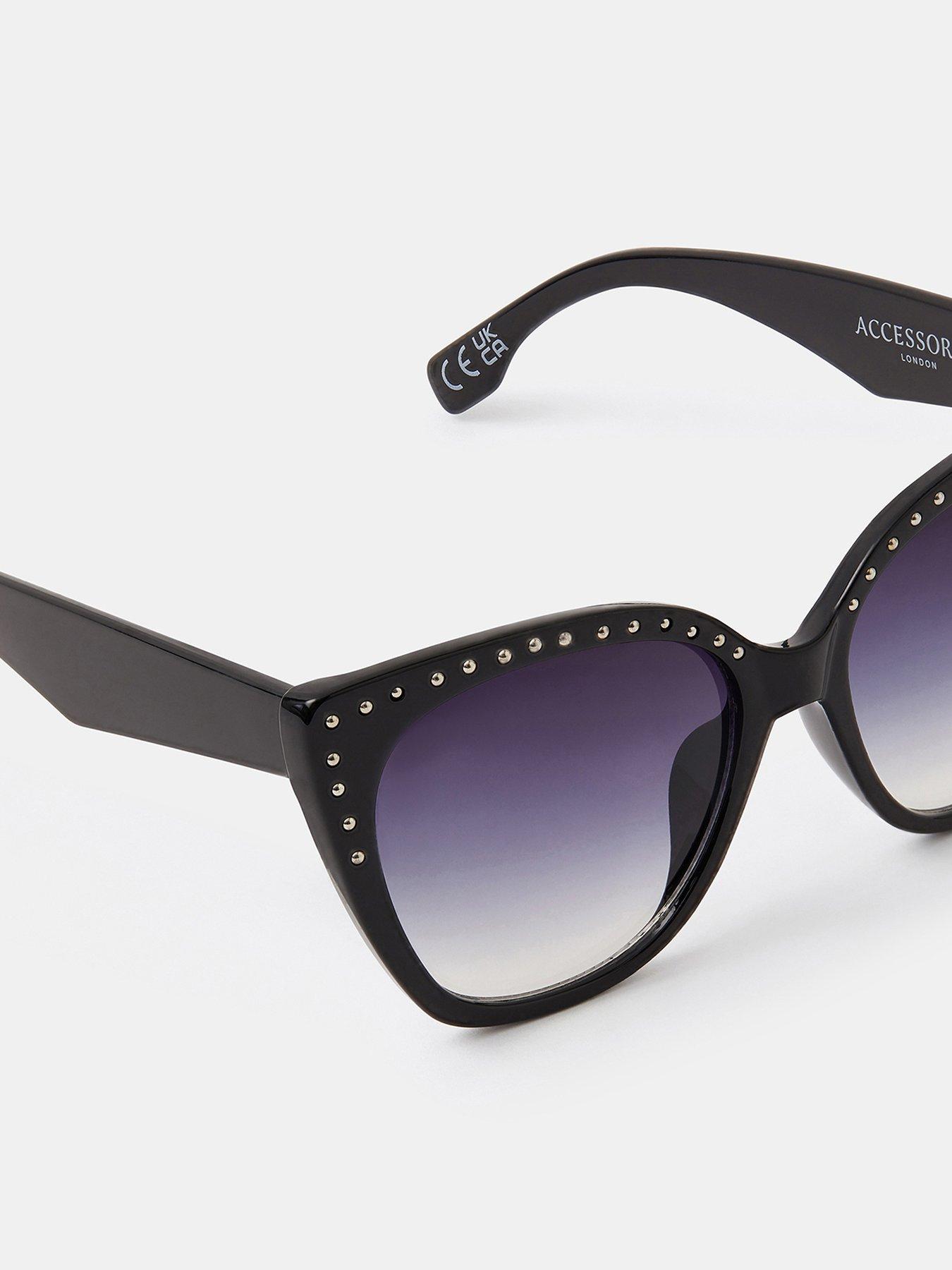 Image 3 of 3 of Accessorize Studded Cat Eye Sunglasses