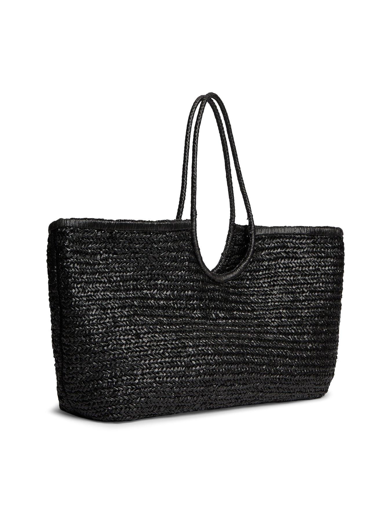 Image 2 of 4 of Tommy Hilfiger Th Elev Summ Maxi Tote Raffia - Black