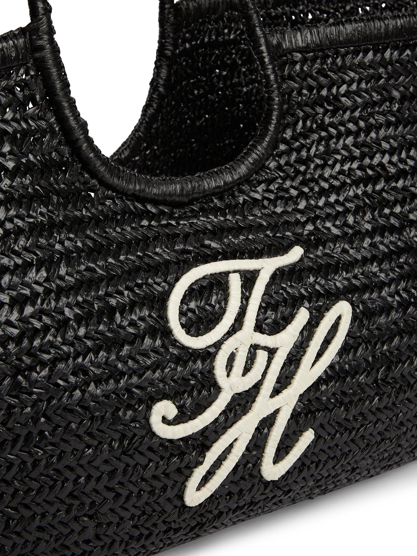 Image 4 of 4 of Tommy Hilfiger Th Elev Summ Maxi Tote Raffia - Black
