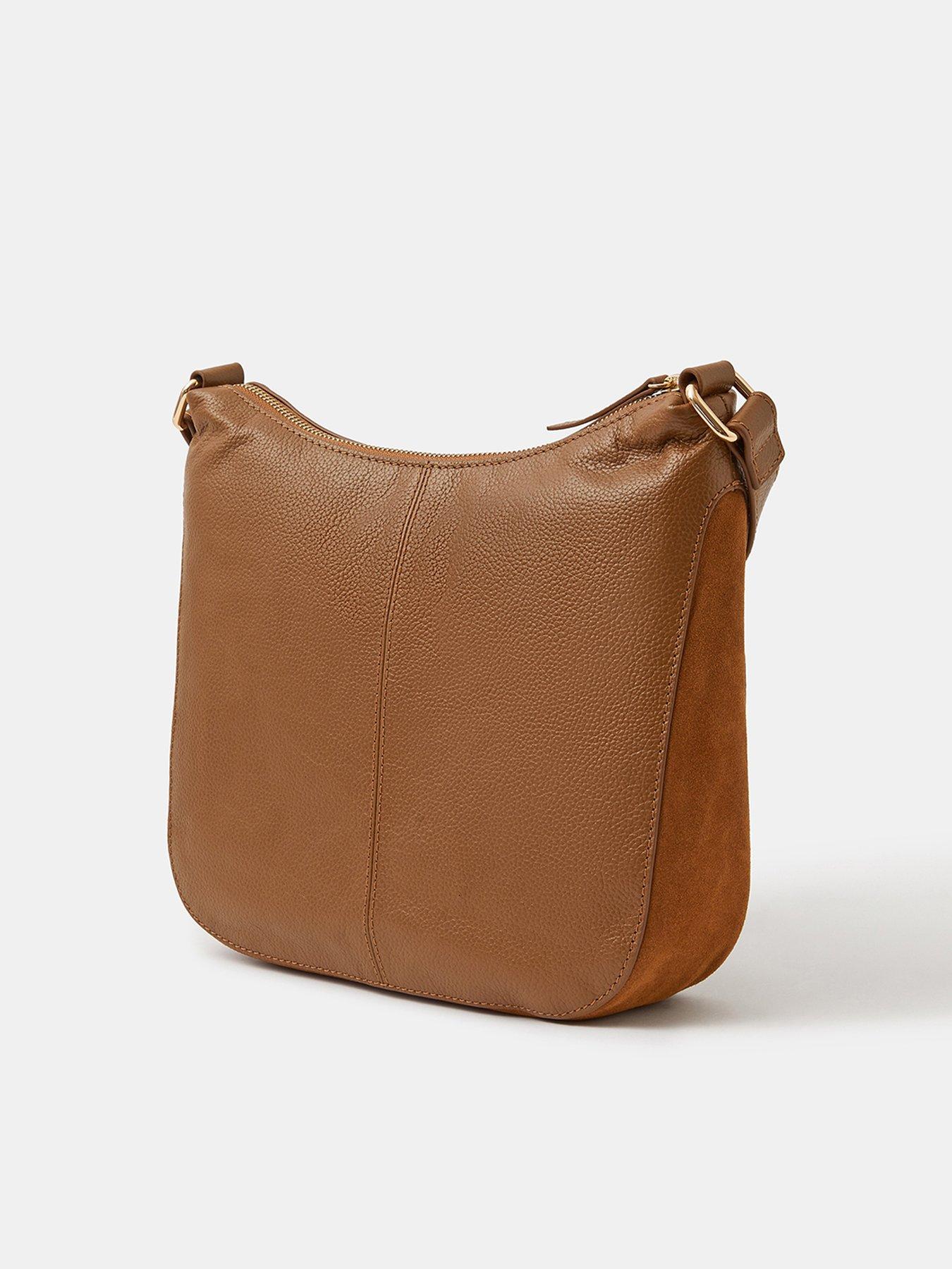 Image 2 of 4 of Accessorize Leather Messenger Cross-body Bag