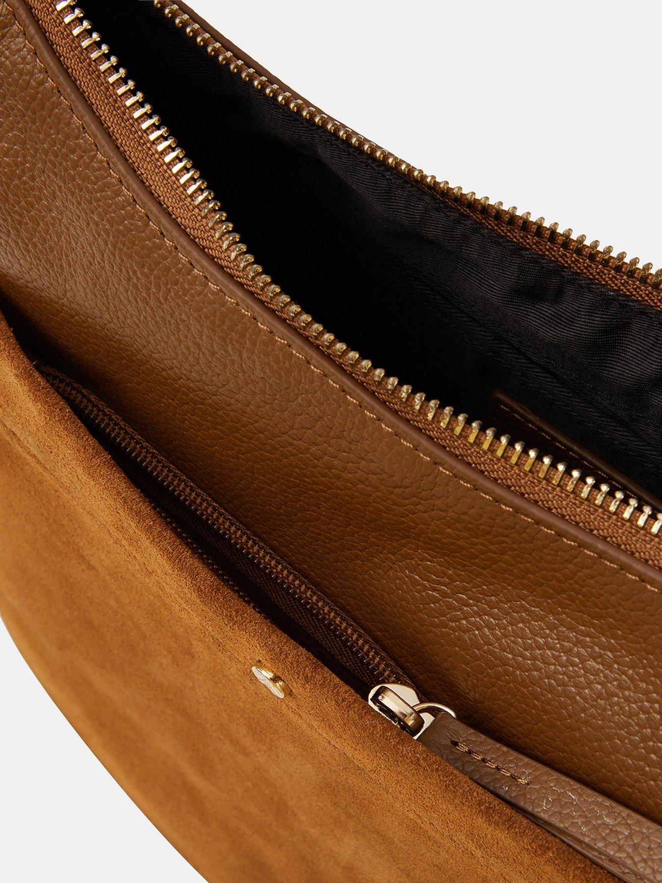 Image 4 of 4 of Accessorize Leather Messenger Cross-body Bag