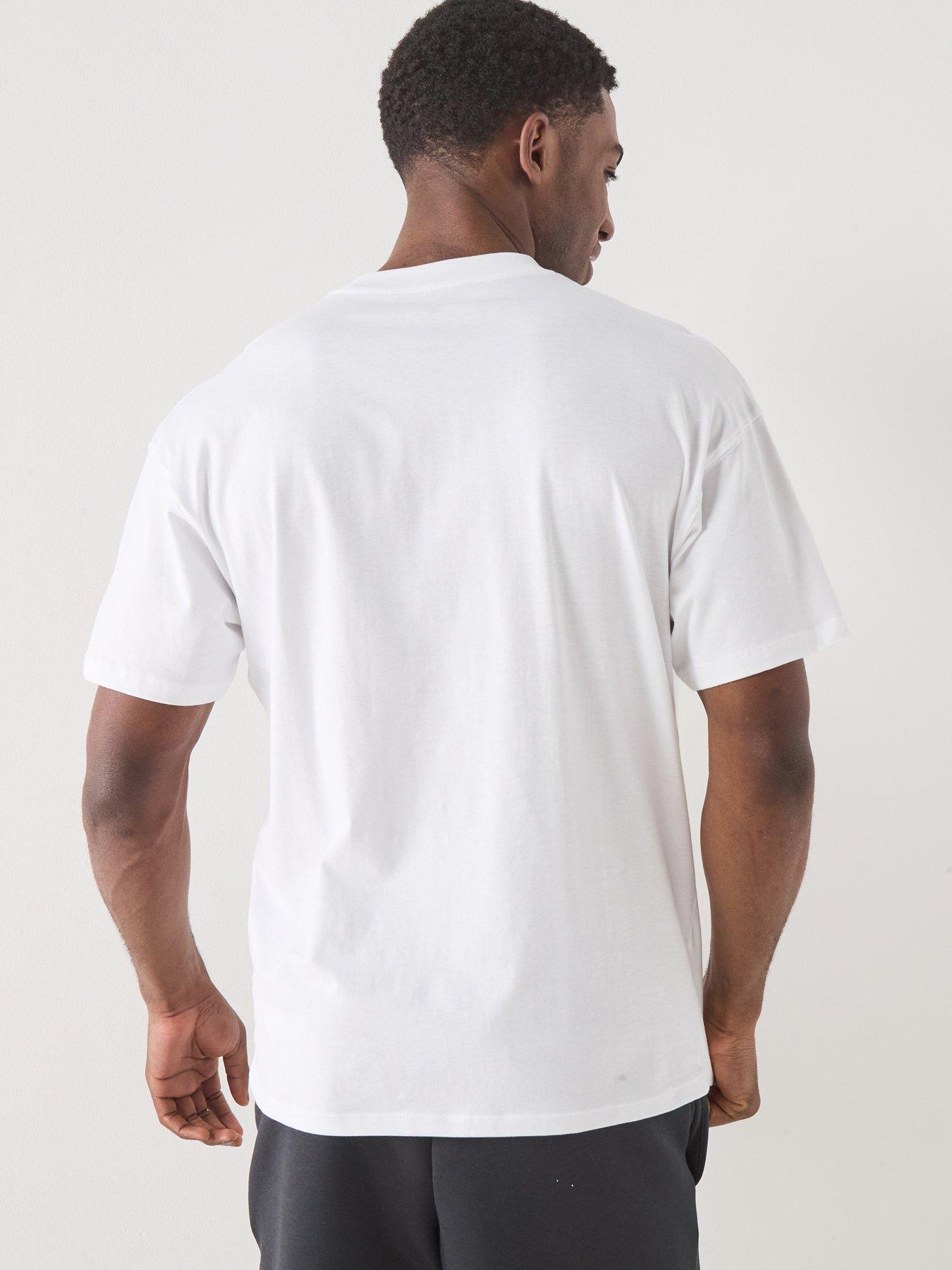 Image 2 of 4 of New Balance Mens Linear Graphic T-Shirt - White