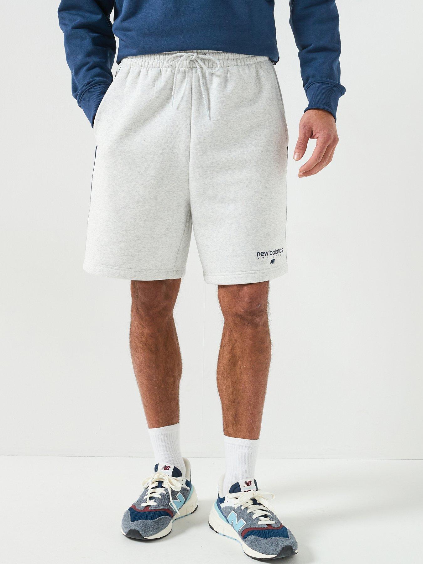 New Balance Mens Linear Graphic Short - Grey