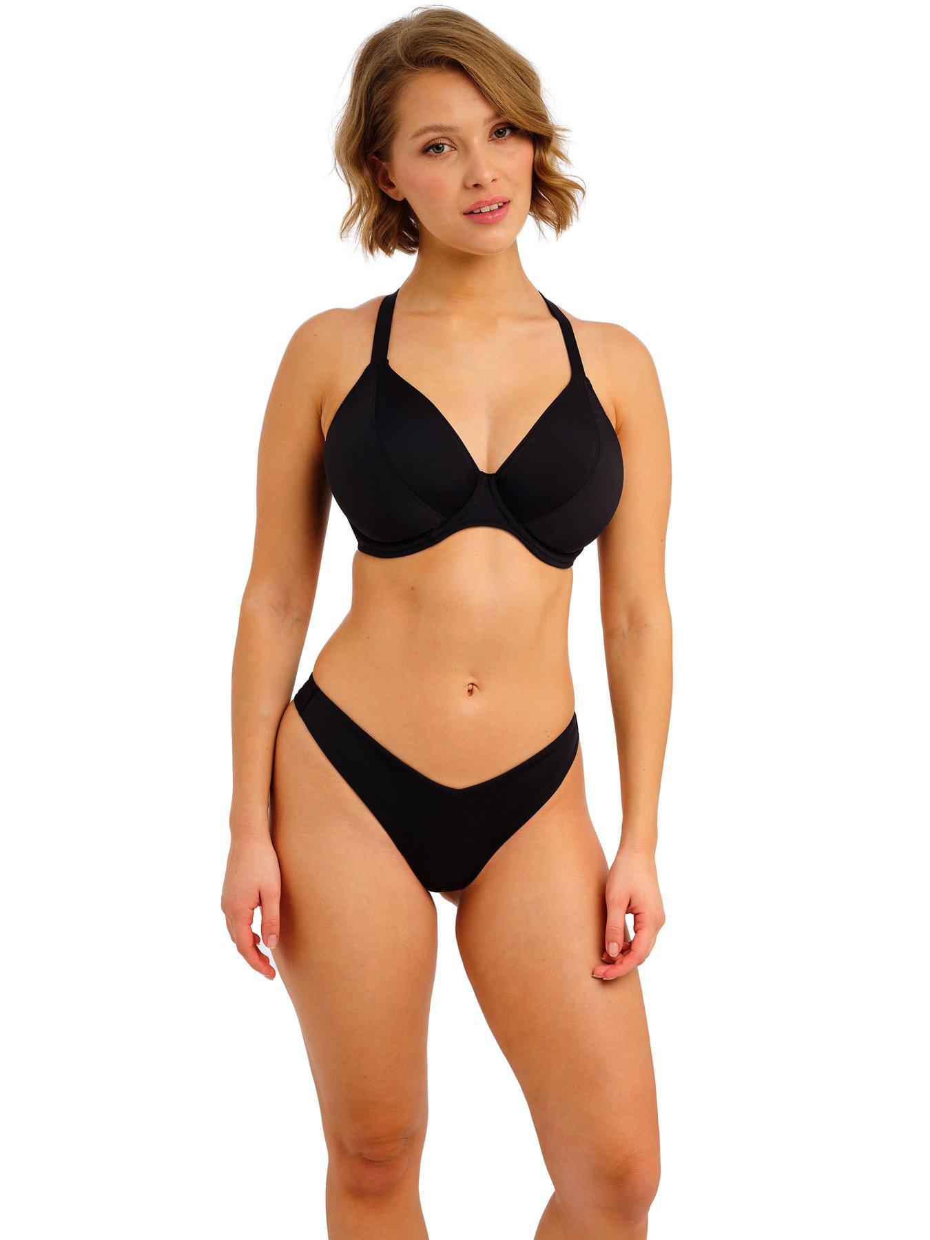 Image 1 of 3 of Freya Jewel Cove Underwire Bikini Top - Plain Black