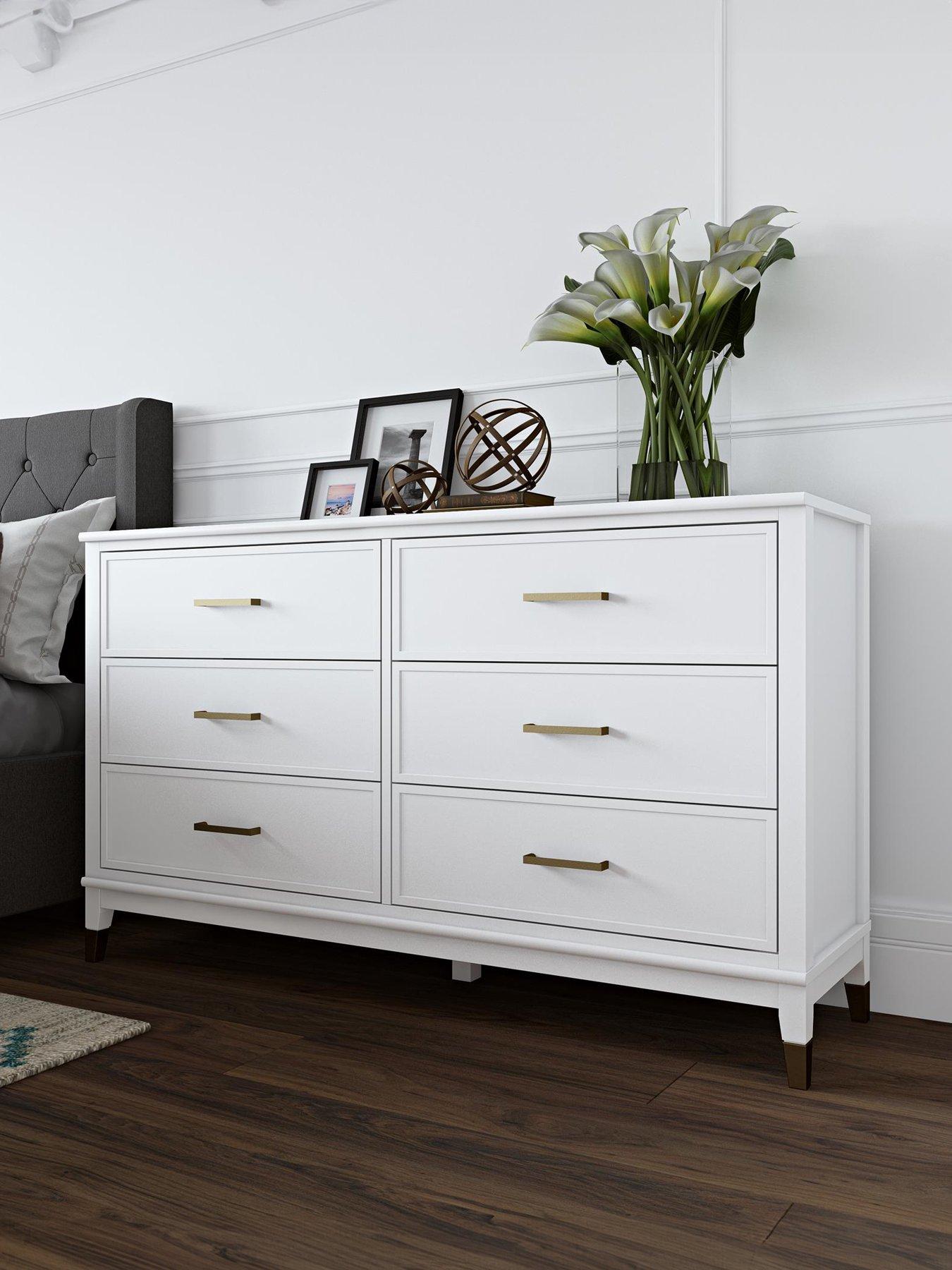 CosmoLiving by Cosmopolitan: Westerleigh 6 Drawer Dresser - White