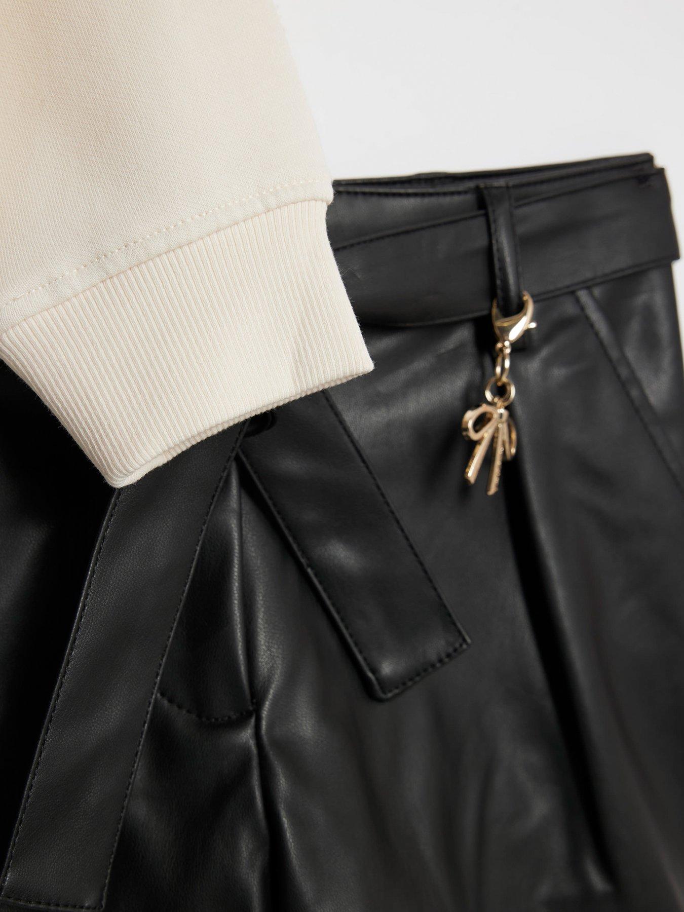 Image 4 of 5 of River Island Older Girls Shake It Off Sweatshirt Set - White