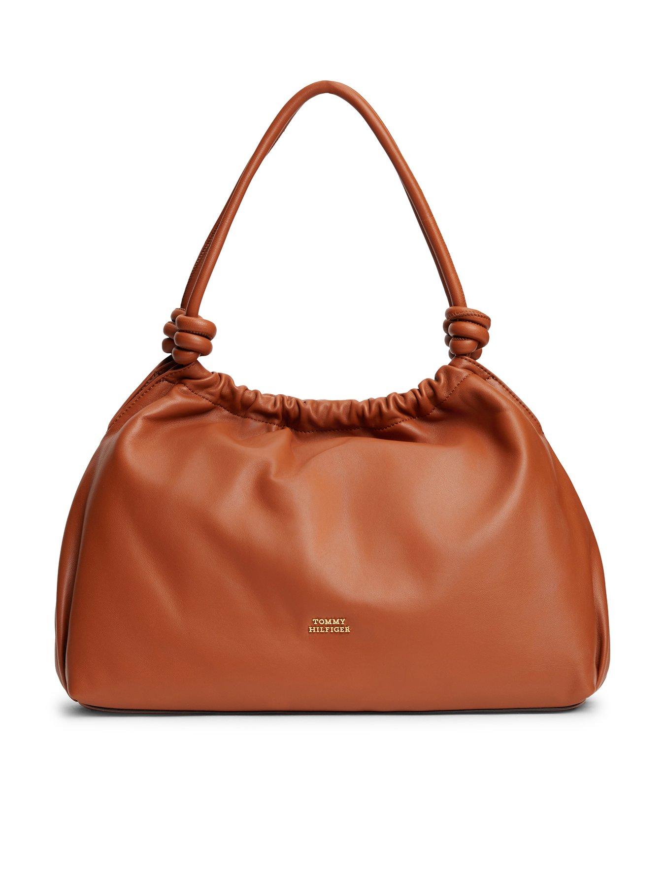 Tommy Hilfiger TH Soft Leather Hobo - Cognac