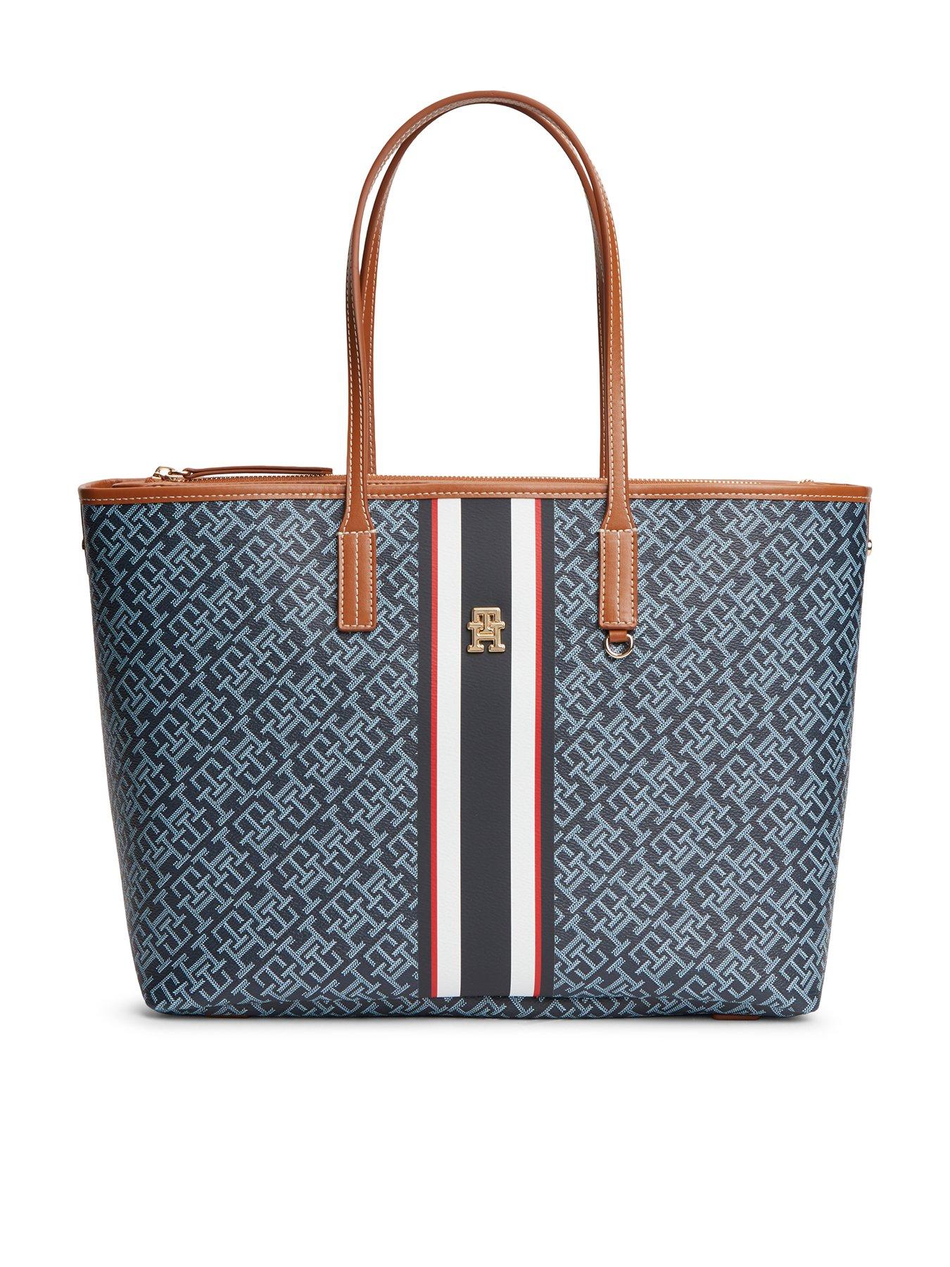 Tommy Hilfiger TH Monoplay Signature Tote Bag, Blue, Women