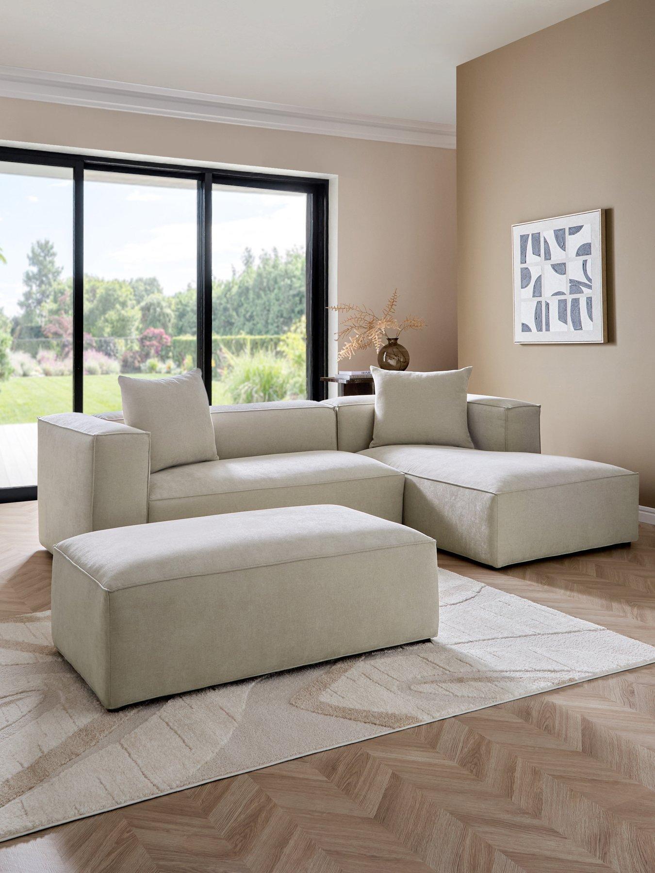 Image 1 of 7 of The Very Collection Larsen Rh Corner Chaise + Fs