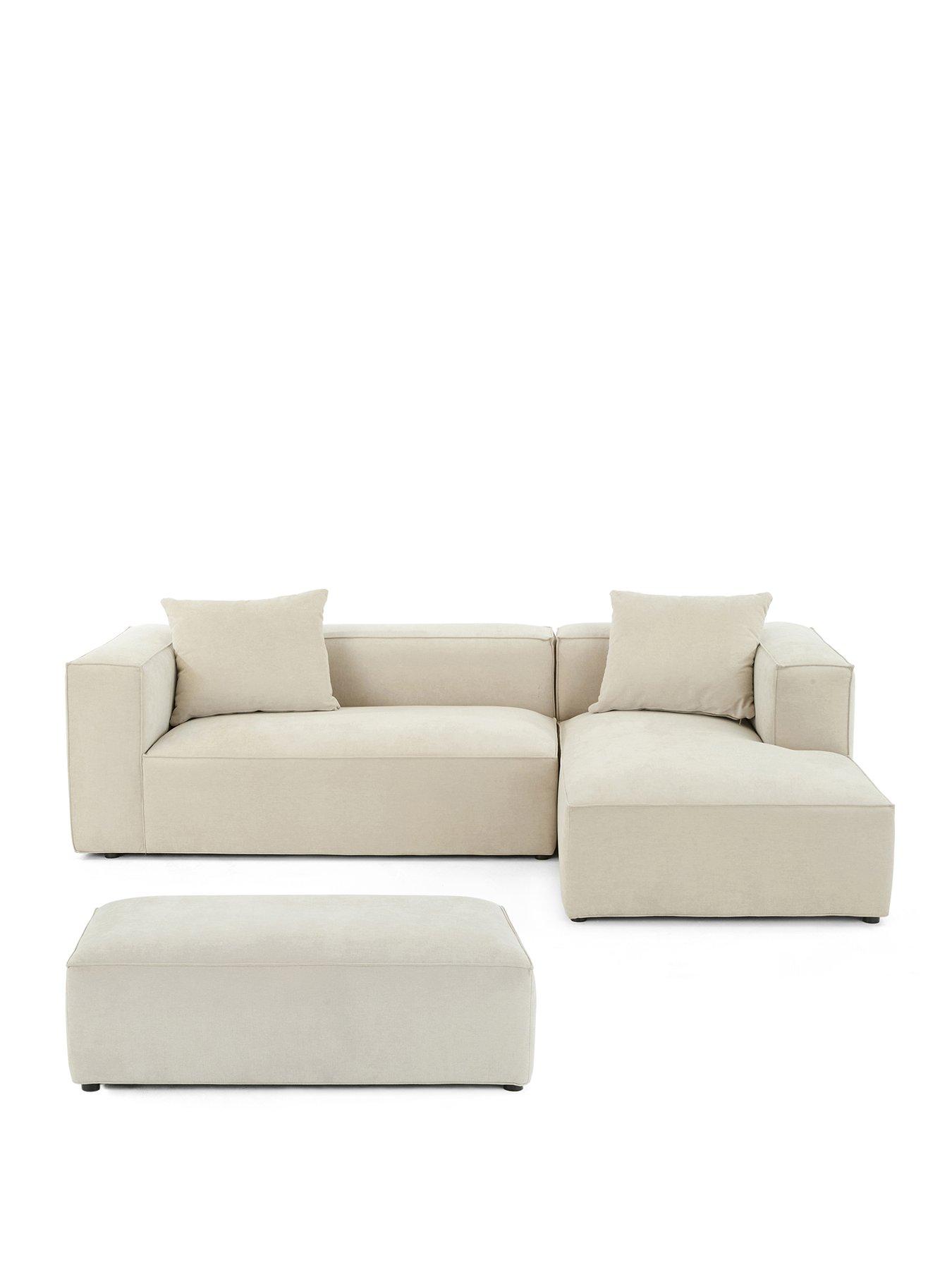 Image 2 of 7 of The Very Collection Larsen Rh Corner Chaise + Fs