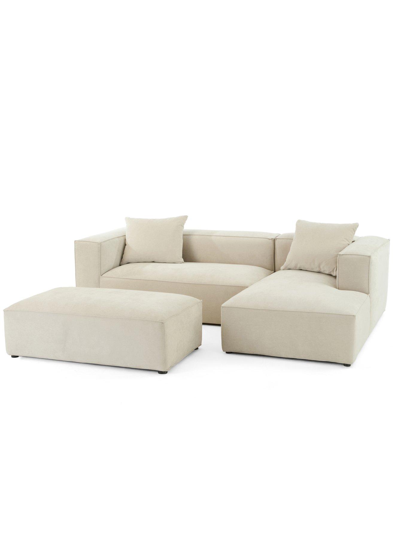 Image 4 of 7 of The Very Collection Larsen Rh Corner Chaise + Fs