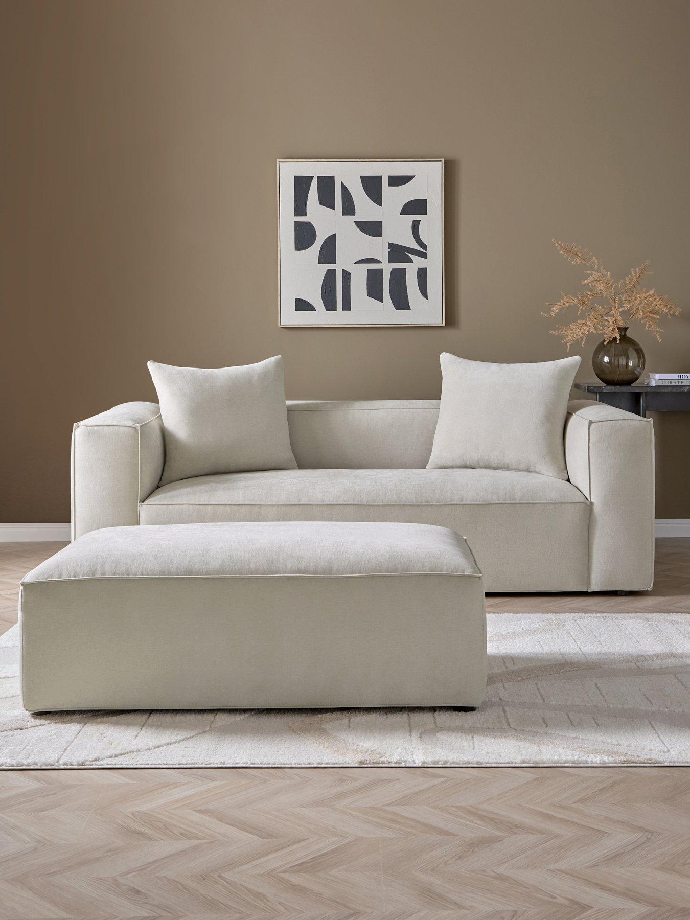 The Very Collection Larsen 3 Seater Sofa + Footstool Set (Buy  &  SAVE!)