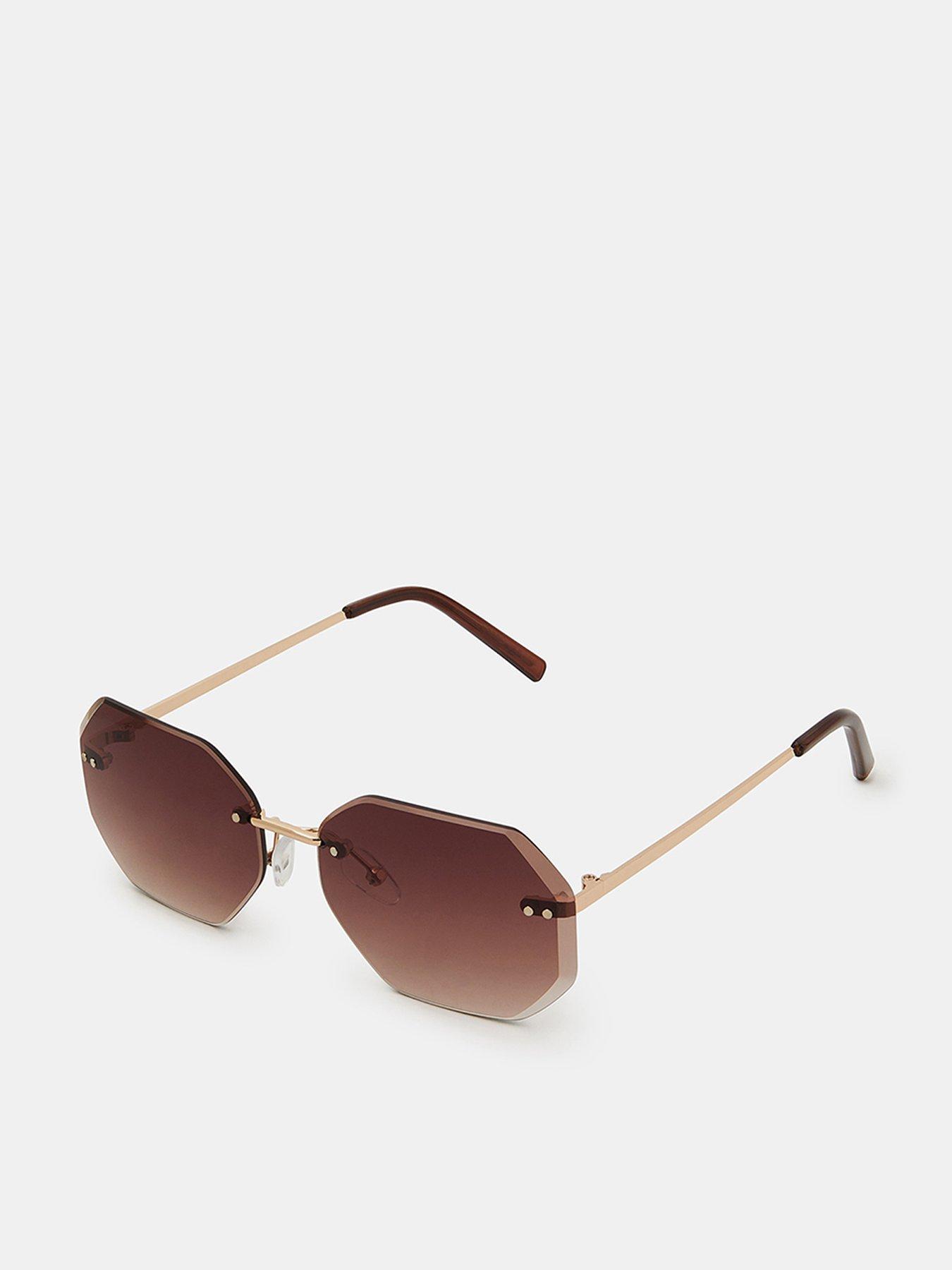 Accessorize Geometric Rimless Sunglasses